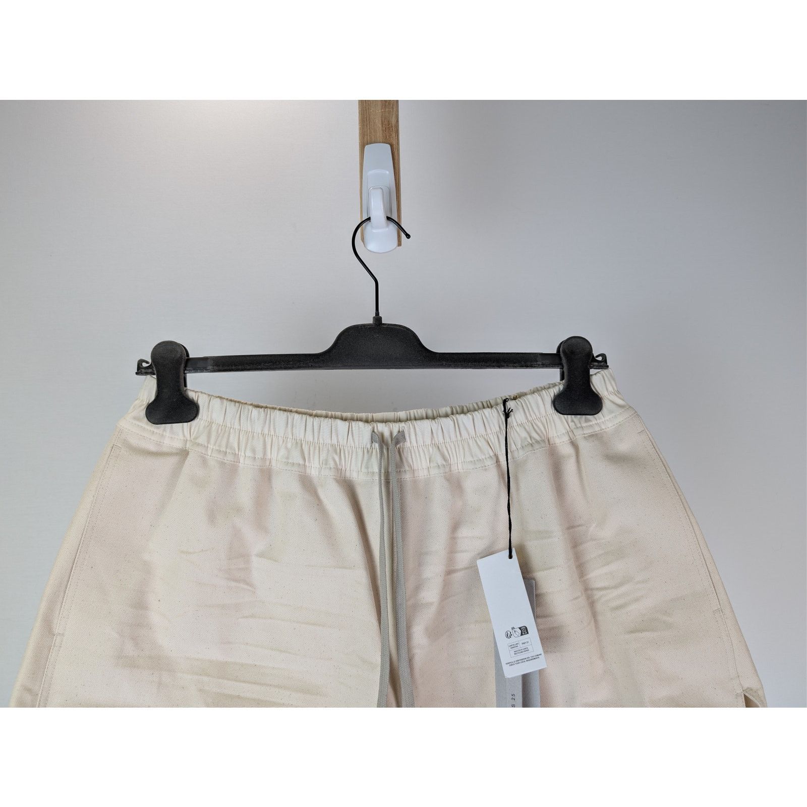 Rick Owens o1rshd1 Cotton Canvas Boxer Shorts in Beige Size US 38 / EU 54 - 3 Thumbnail