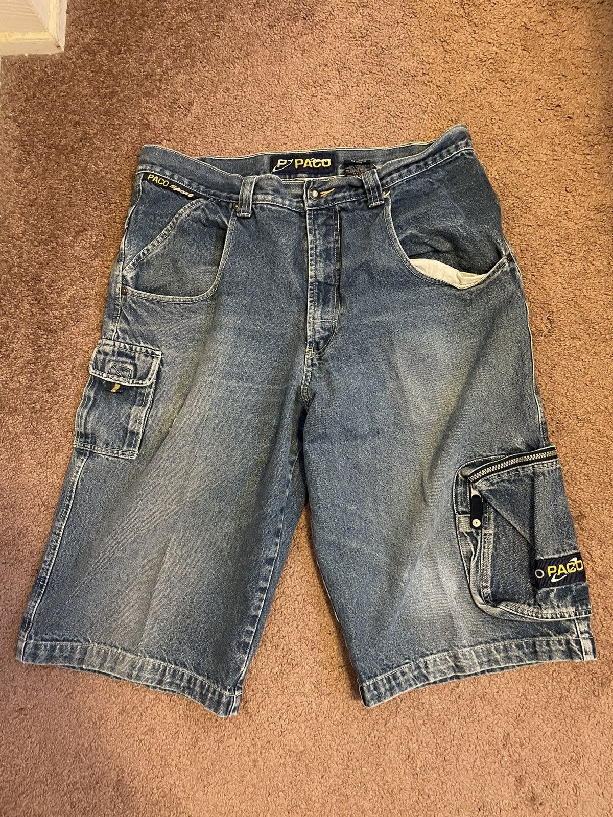 image of Jnco x Vintage Paco Jeans Baggy Shorts Y2K in Blue, Men's (Size 36)