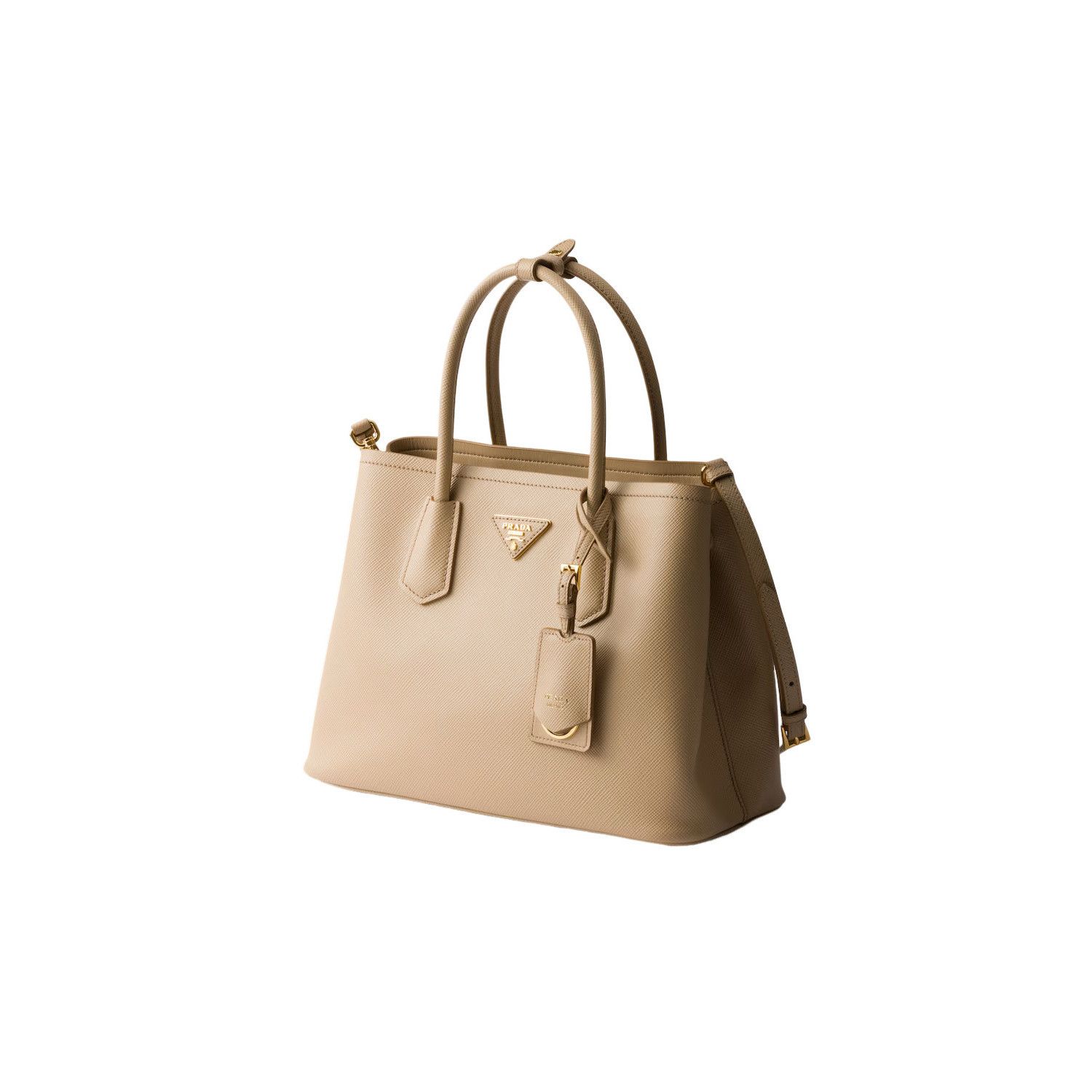 Prada PRADA Medium Double Saffiano $4750 Sand Beige Top Handle Bag Size ONE SIZE - 2 Thumbnail