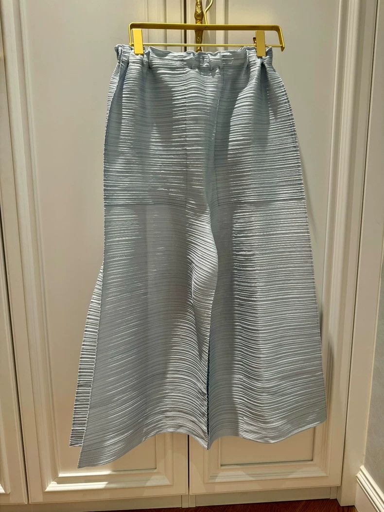 Issey Miyake issey miyake size:3 Ice-blue wide-leg pants Size 42" / US 20 - 4 Thumbnail