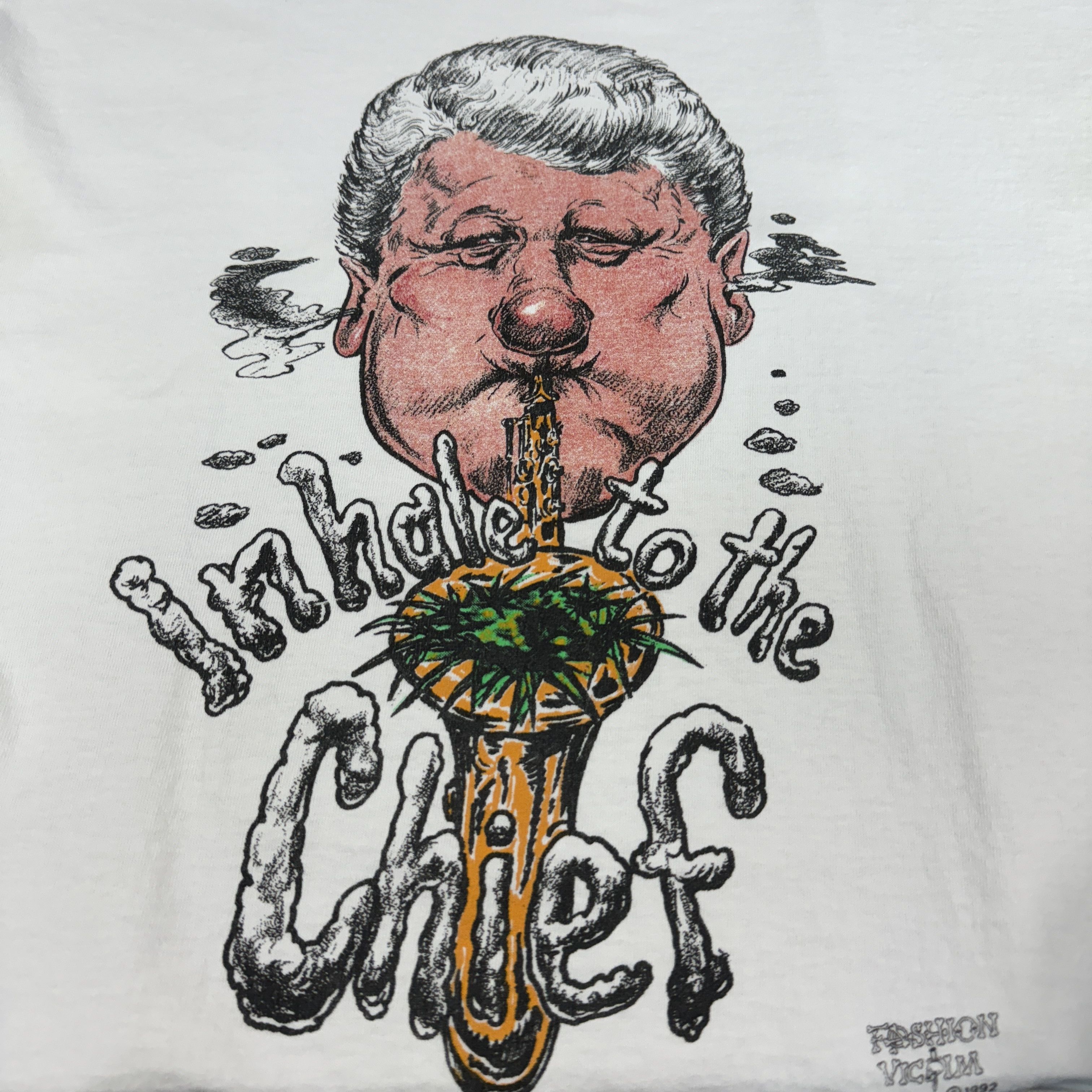 Fashion Victim 90s Fashion Victim Inhale To The Chief Bill Clinton T-Shirt Size US XL / EU 56 / 4 - 3 Thumbnail