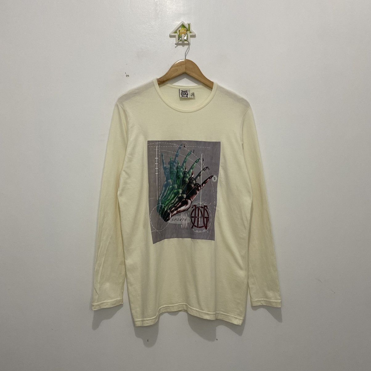 Jean Paul Gaultier Jean Paul Gaultier Hand Printed Long Sleeves Tee Size US M / EU 48-50 / 2 - 1 Thumbnail