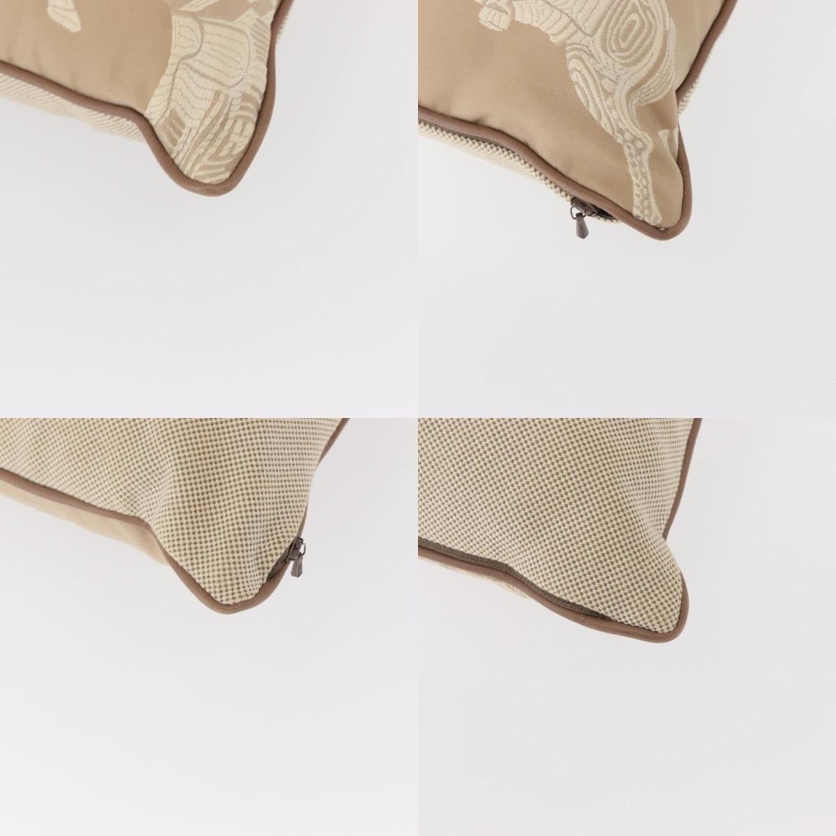 Hermes Hermes Cushion Cotton Beige Size ONE SIZE - 4 Thumbnail