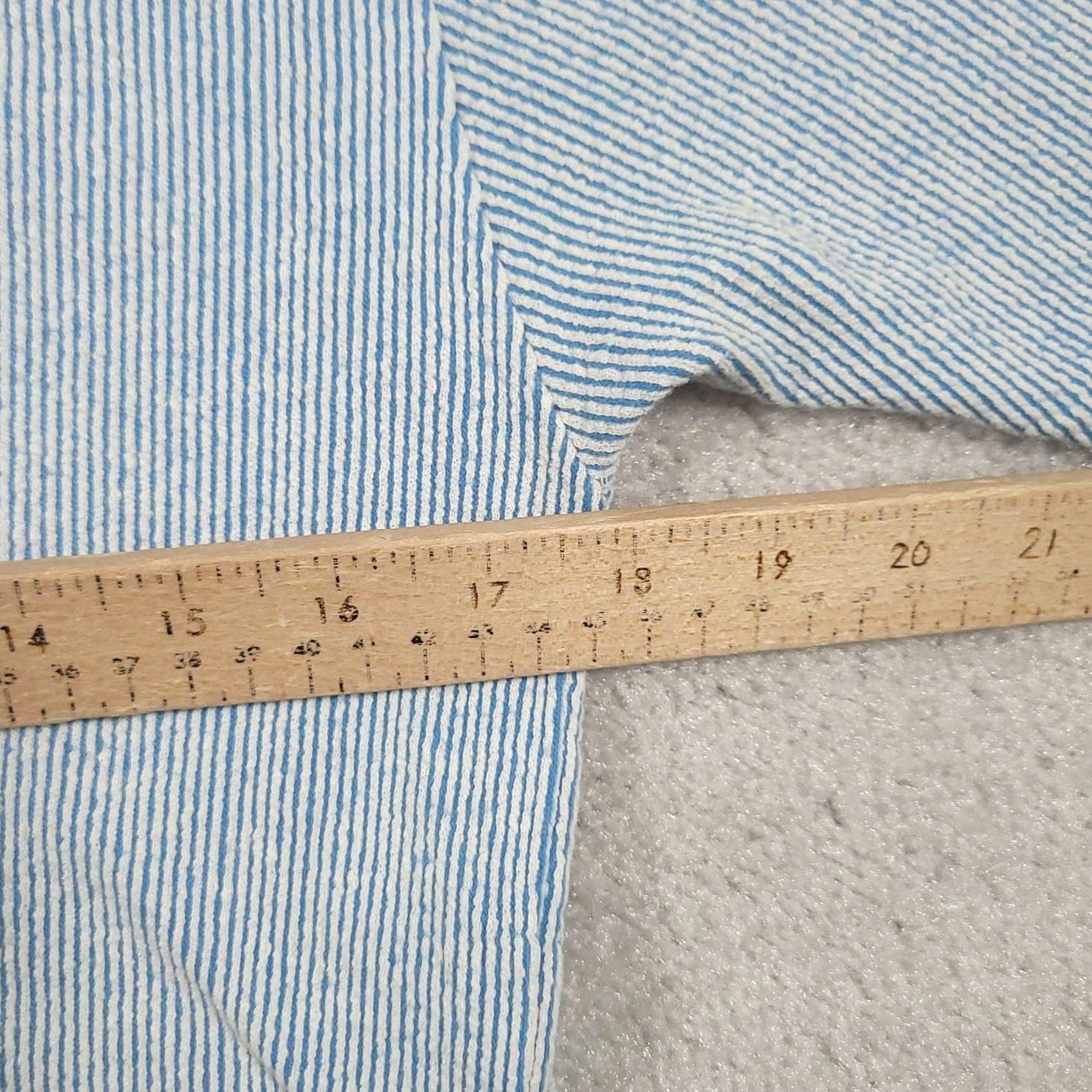 Vintage Channel Mark Polo Shirt Mens M Blue White Striped 3 Button Collared Cotton Shirt Size US M / EU 48-50 / 2 - 7 Thumbnail