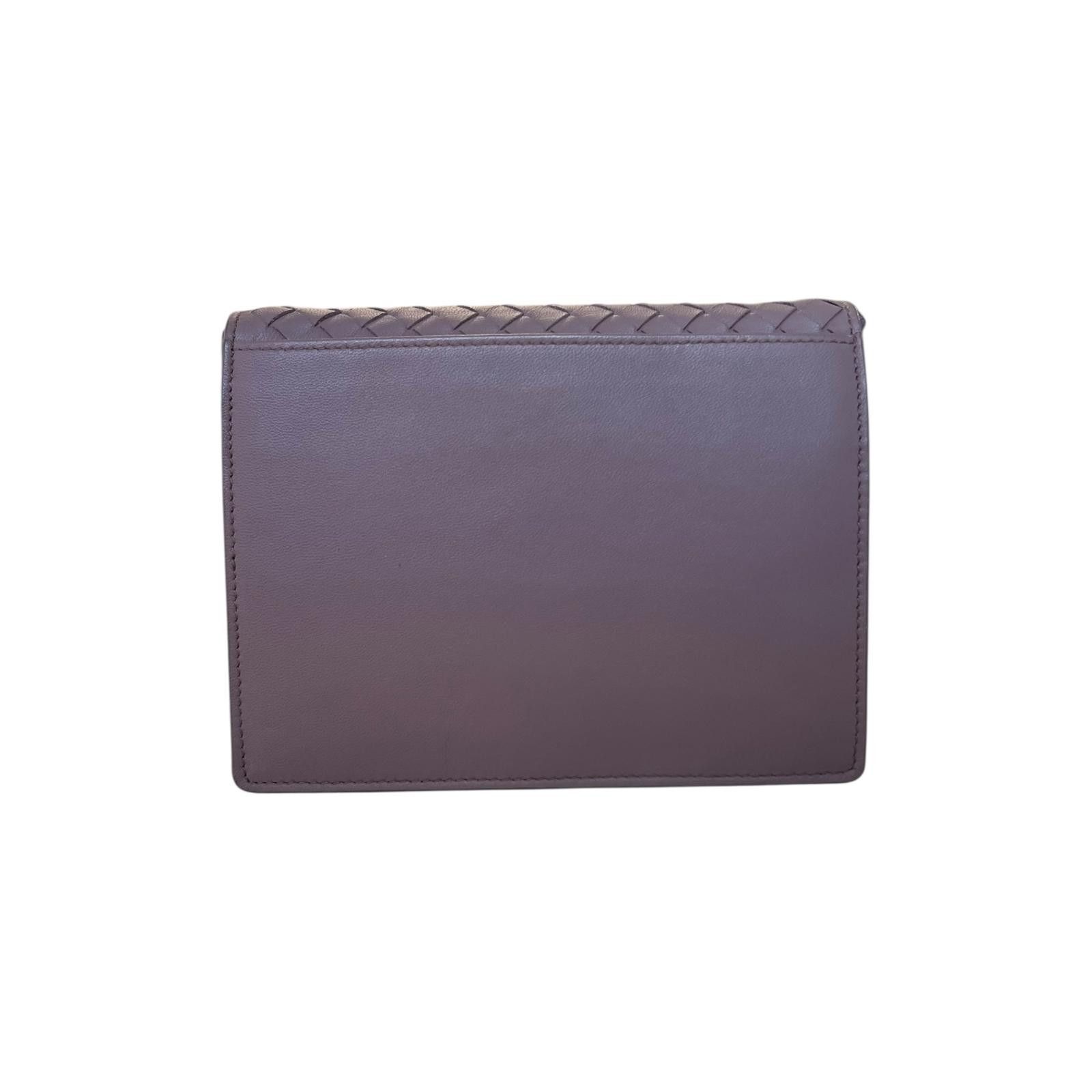 Bottega Veneta Bottega Veneta Intrecciato Chain Wallet Clutch Lavender Grey Size ONE SIZE - 11 Thumbnail