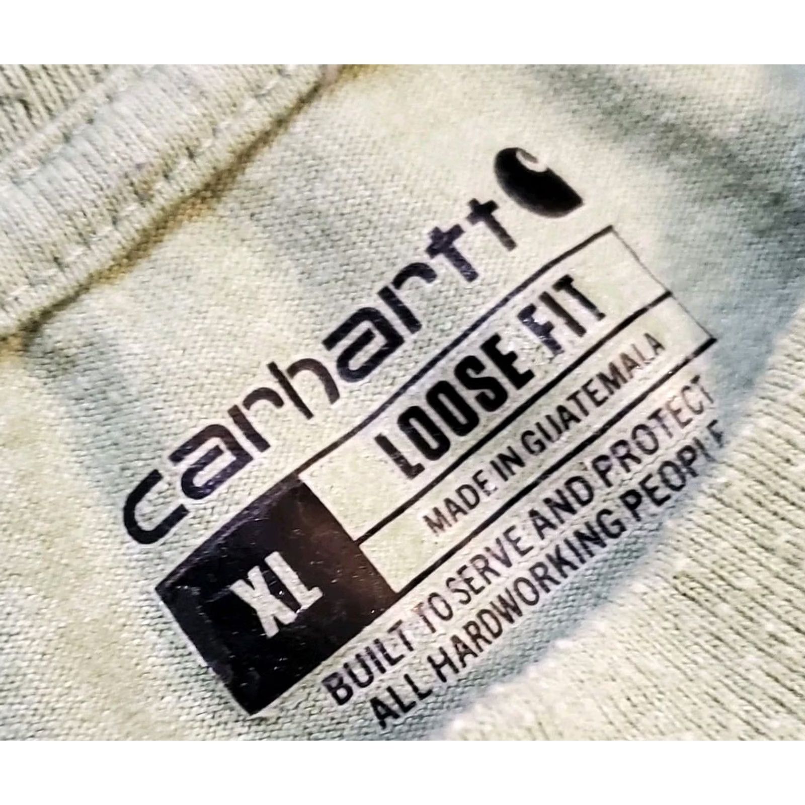 Carhartt Carhartt Loose Fit Long Sleeve Logo Heavyweight T-Shirt Workwear Mens XL Green Size US XL / EU 56 / 4 - 3 Thumbnail