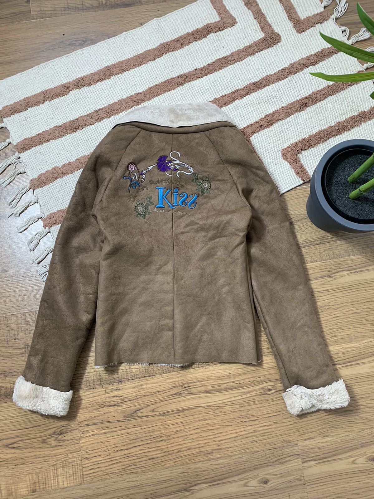 Desigual VINTAGE DESIGUAL AVANT GARDE 2000s SHEEPSKIN COAT Size XS / US 0-2 / IT 36-38 - 13 Thumbnail
