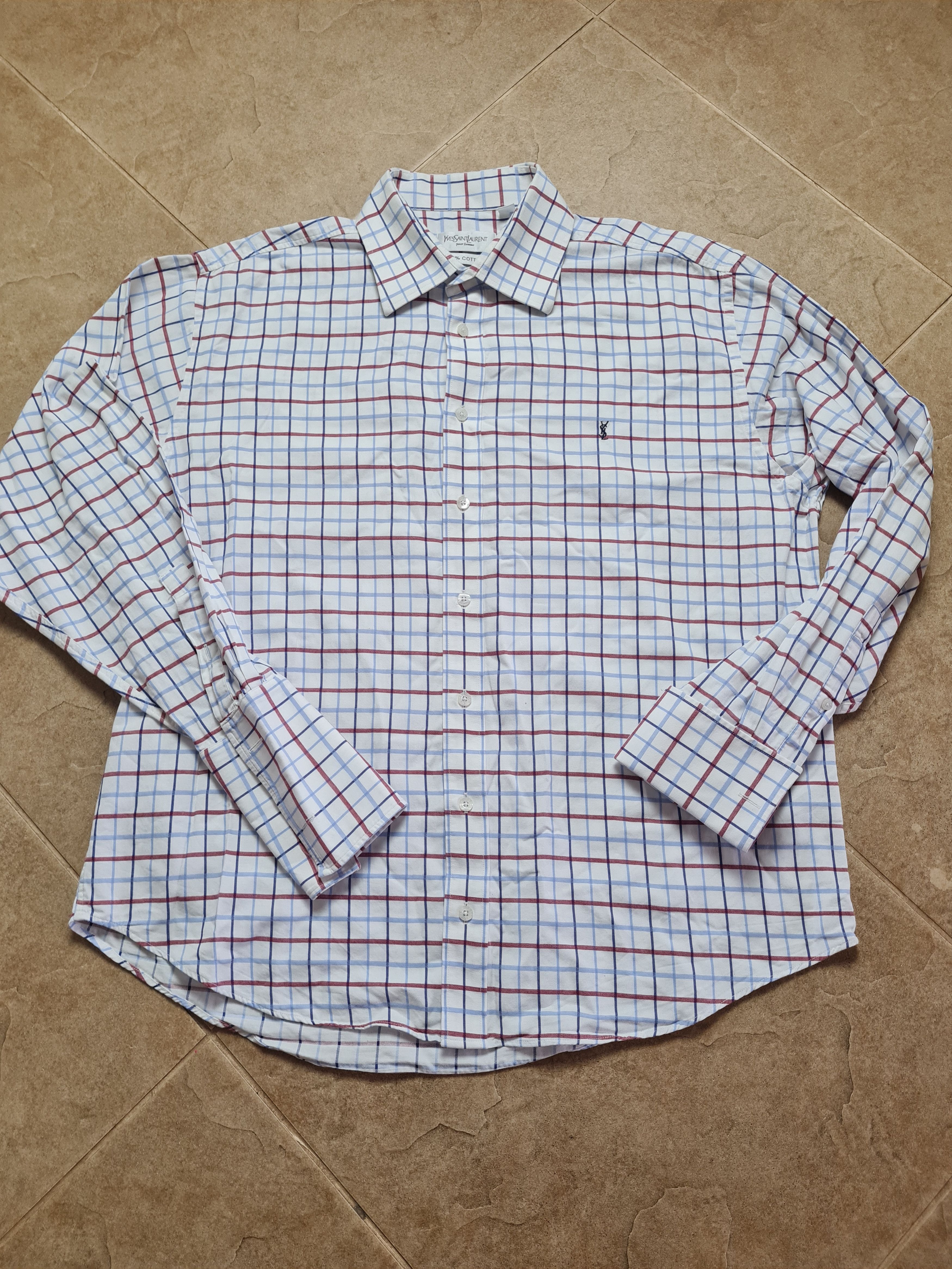 Yves Saint Laurent Vintage Shirts Yves Saint Laurent YSL Shirt with cufflinks Size US XL / EU 56 / 4 - 1 Thumbnail