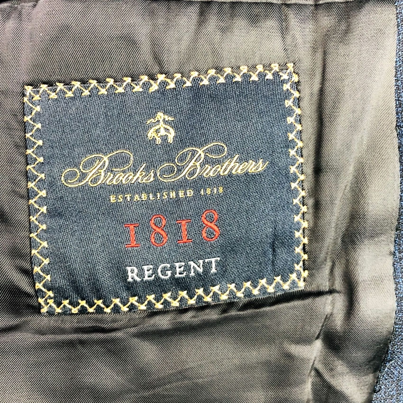 Brooks Brothers Brooks Brothers Men's Blazer Jacket Navy 46R Drago Regent Fit Wool Notch Lapel 2-Button Single-Breasted Casual Medium Regular Mens USA Size 46R - 4 Thumbnail