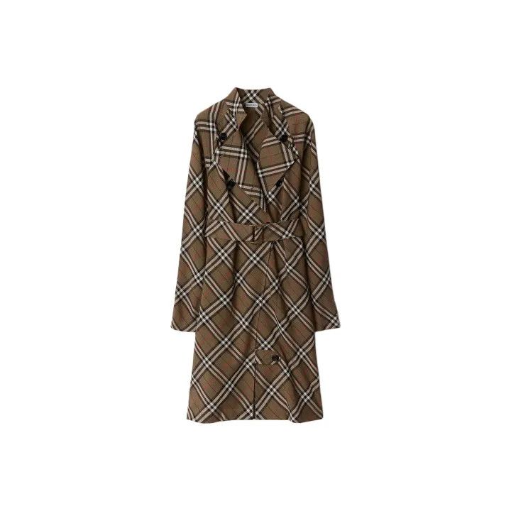 パーティードレス Burberry 8083547 B8686 Dresses Beige Mid-length dress Burberry Beige size 4 US in Cotton - 53071319