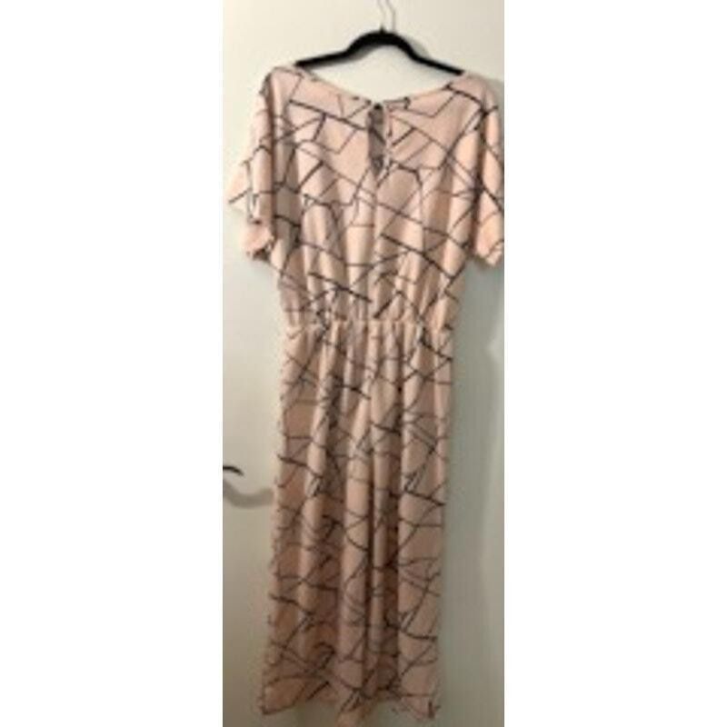 Designer Yeeka Women's Geometric Print Jumpsuit Blush Pink Size Large Size 36" / US 14 / IT 50 - 2 Thumbnail
