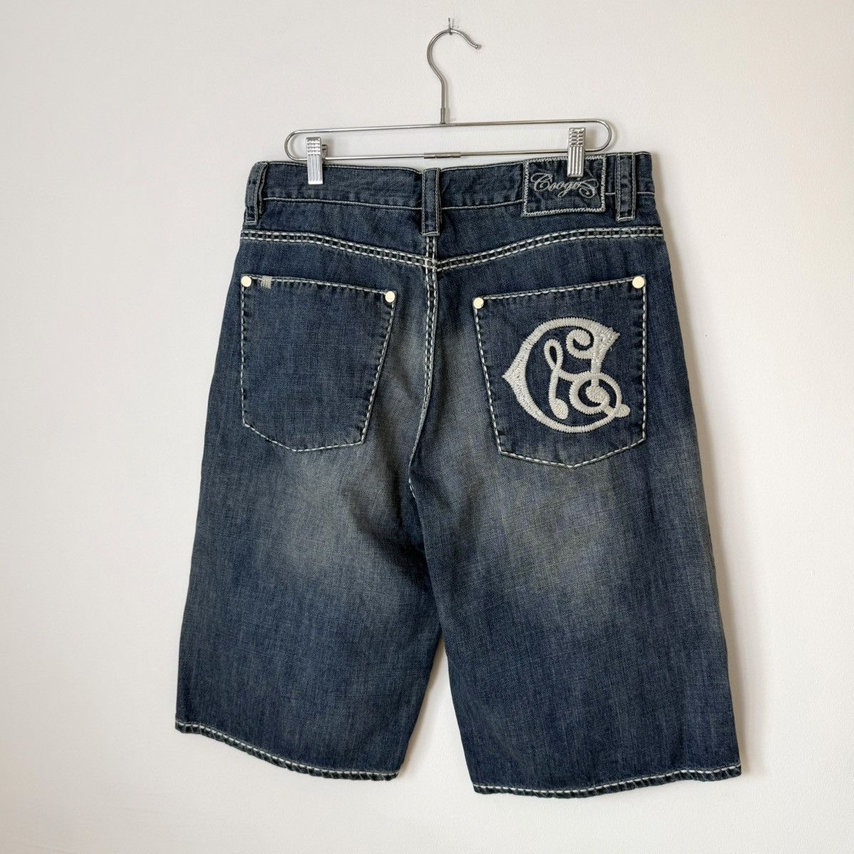 Coogi Vtg 2000s Coogi Faded Contrast Stitch Baggy Jorts ERD Grunge Size US 36 / EU 52 - 2 Thumbnail