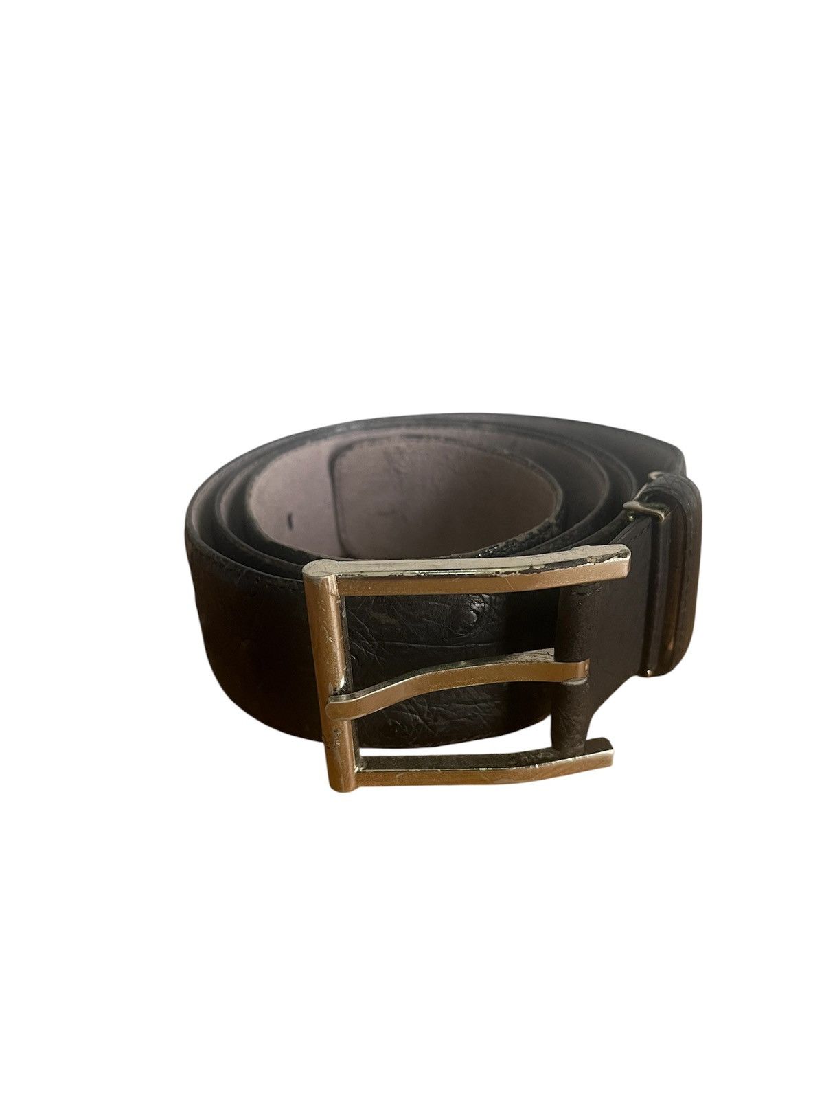 Leather Ostrich Leather Belts Vintage y2k Size ONE SIZE - 4 Thumbnail