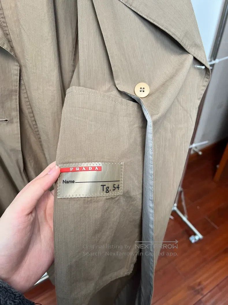Prada Prada Red label double-breasted courtly draped trench coat Size US L / EU 52-54 / 3 - 7 Thumbnail