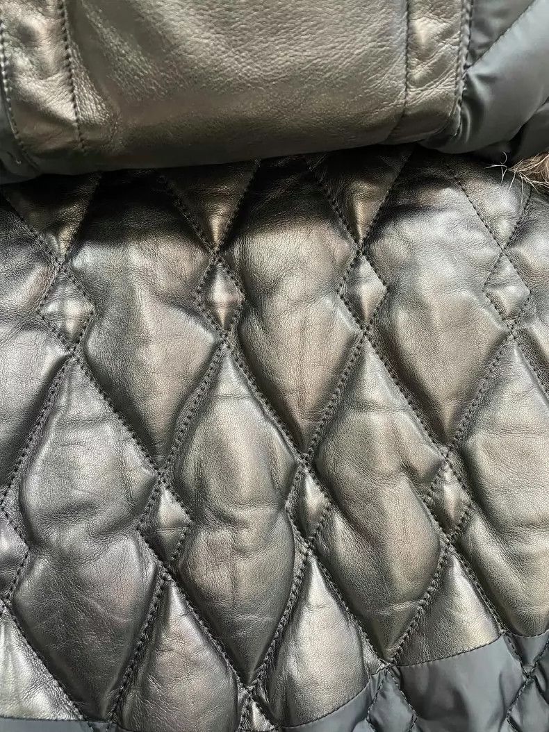 Versace Versace Genuine leather patchwork men's hooded down jacket Size US S / EU 44-46 / 1 - 8 Thumbnail