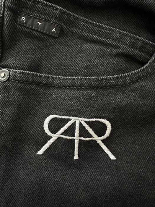 Rta RtA Black Slim Fit Logo Jeans | Grailed