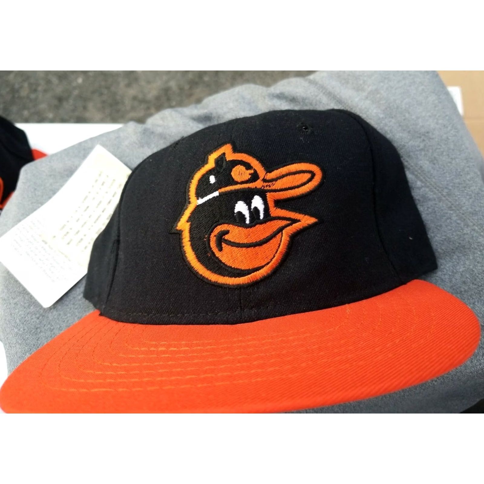 MLB VINTAGE Orioles Cooperstown Collection MLB 6 7/8 Black Wool Baseball Cap Hats Mens 80s RARE Size ONE SIZE - 2 Thumbnail