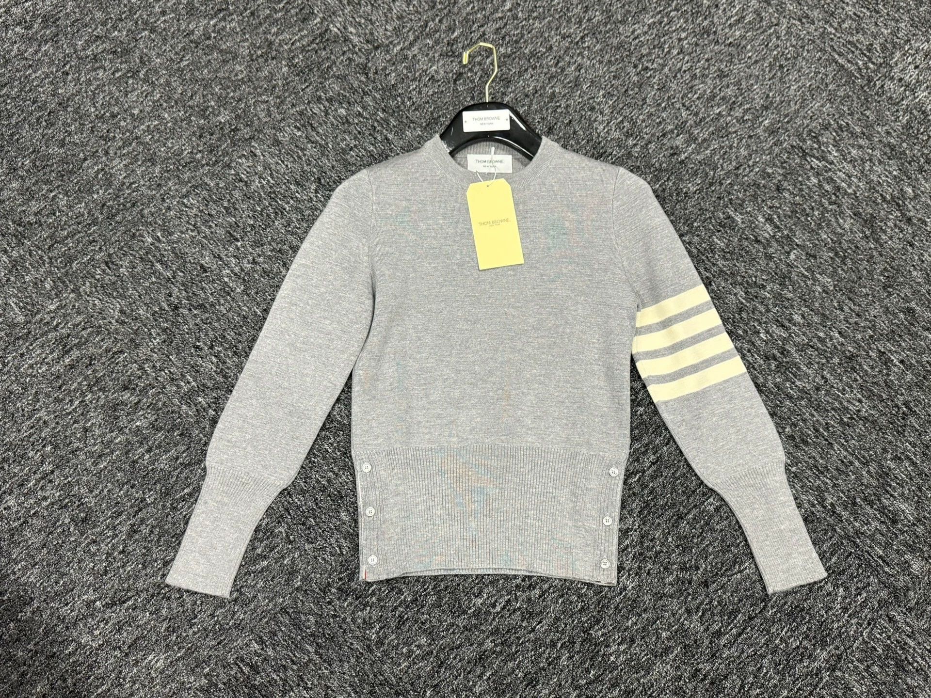 Thom Browne Thom Browne Light Gray 4-Bar Wool Sweater Women's SZ38 Size XS / US 0-2 / IT 36-38 - 3 Thumbnail