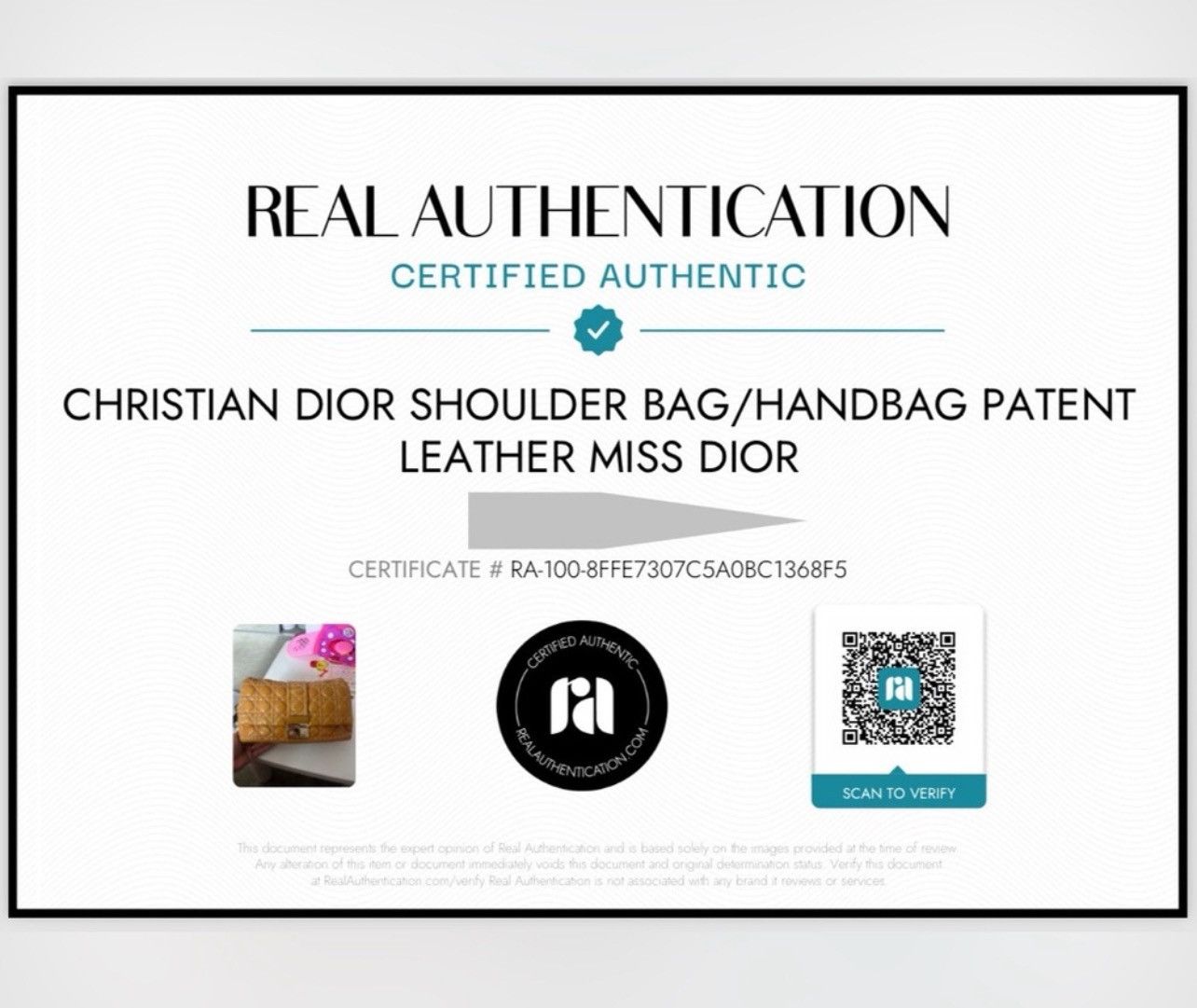 Dior Christian Dior Miss Dior Shoulder Bag Cannage Patent Leather Size ONE SIZE - 2 Thumbnail