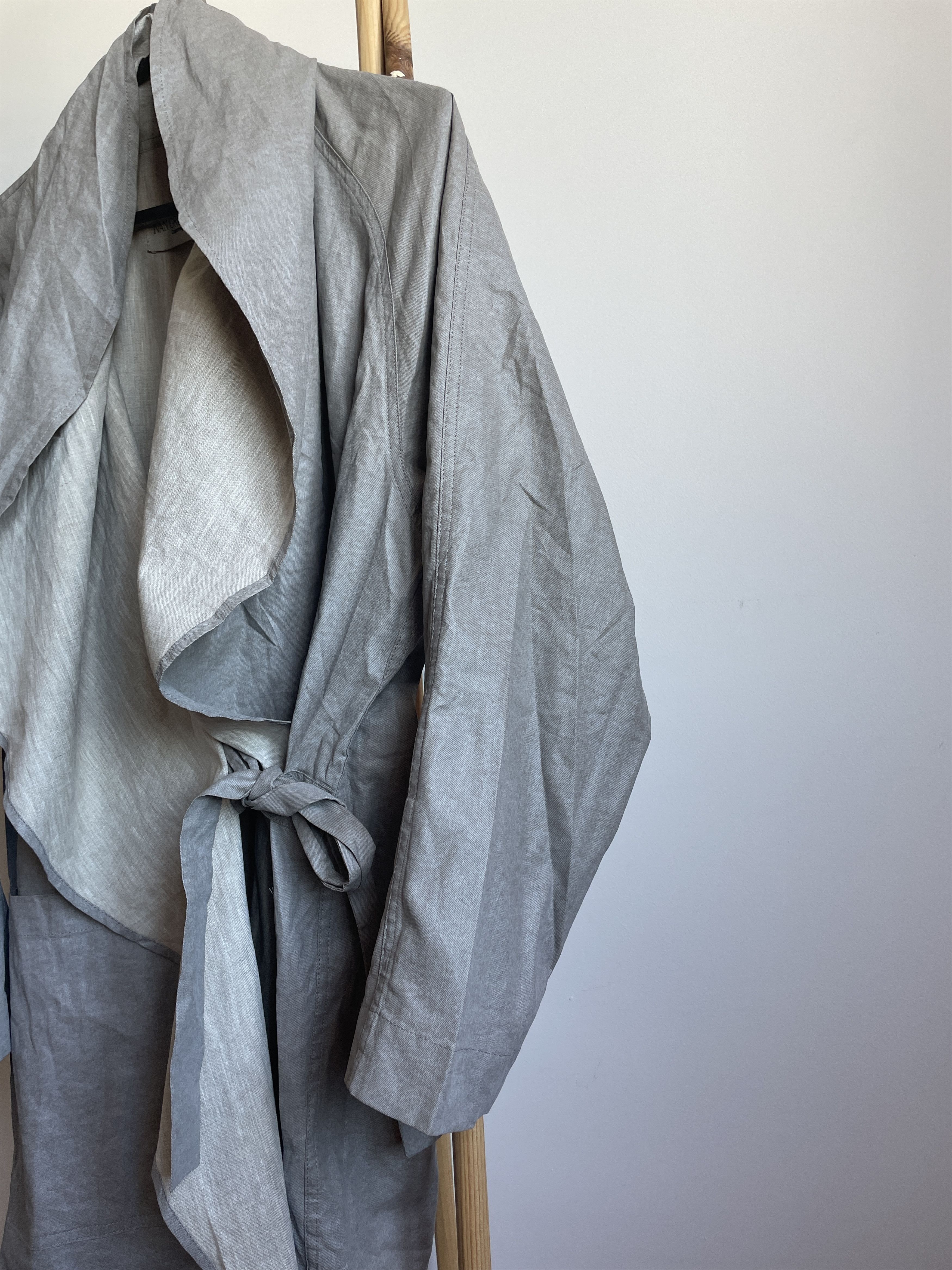 Ivan Grundahl Ivan Grundahl Wrapped Massive Collar Linen Blend Coat Size XS / US 0-2 / IT 36-38 - 8 Thumbnail