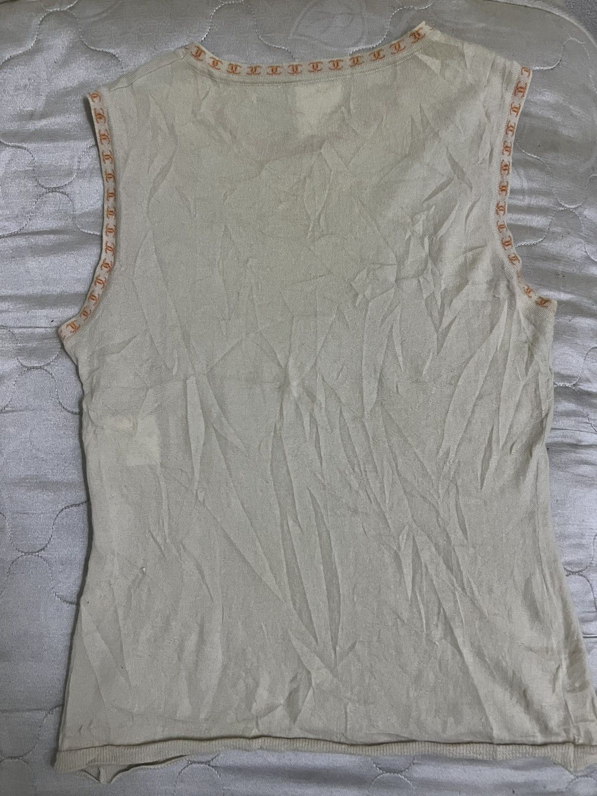 Chanel Archival CHANEL 2001S Cashmere Logo Trim Knit Tank TopSize42 Size M / US 6-8 / IT 42-44 - 15 Thumbnail