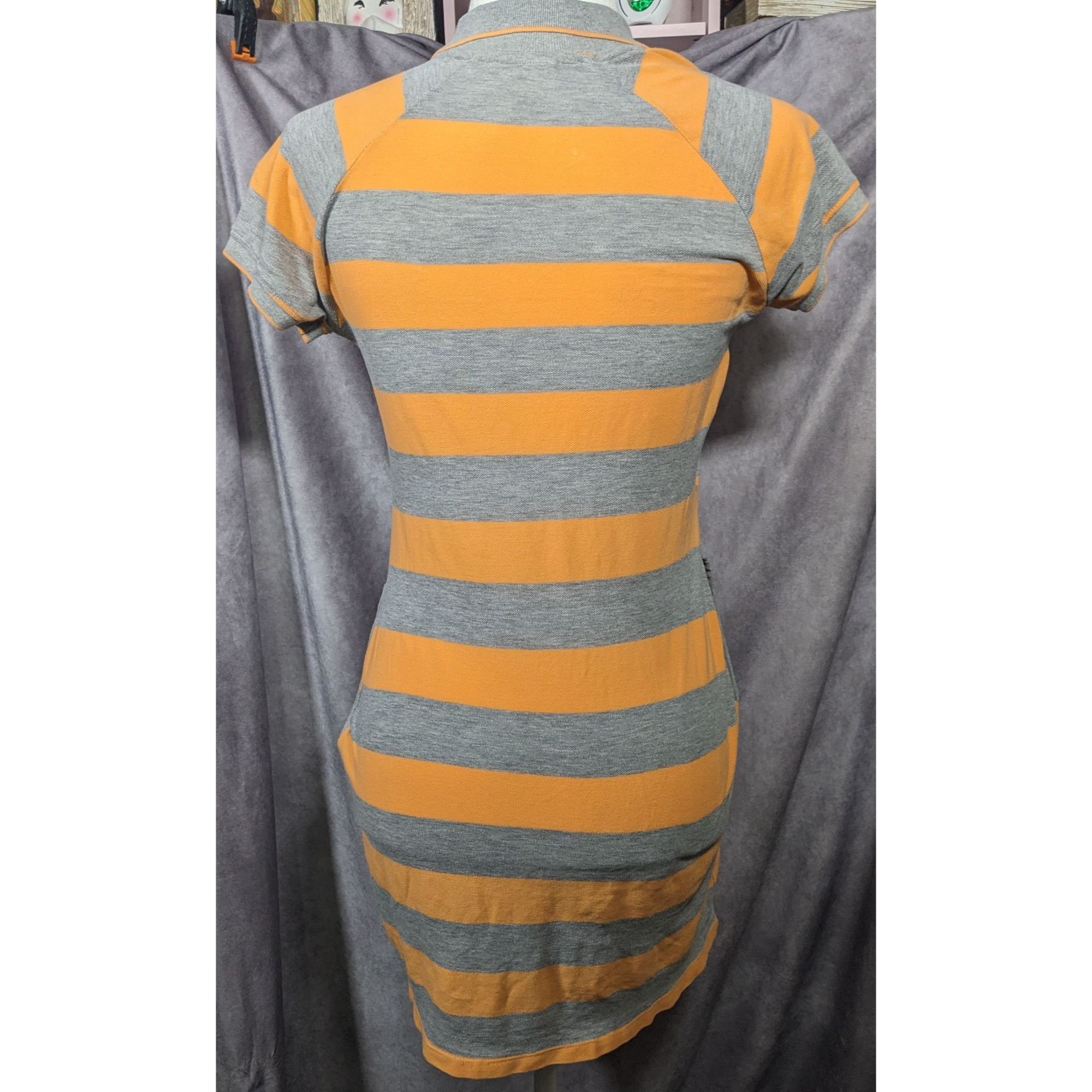 Disney Kook N Keech For Disney Grey And Orange Striped Casual Dress Size S / US 4 / IT 40 - 17 Thumbnail