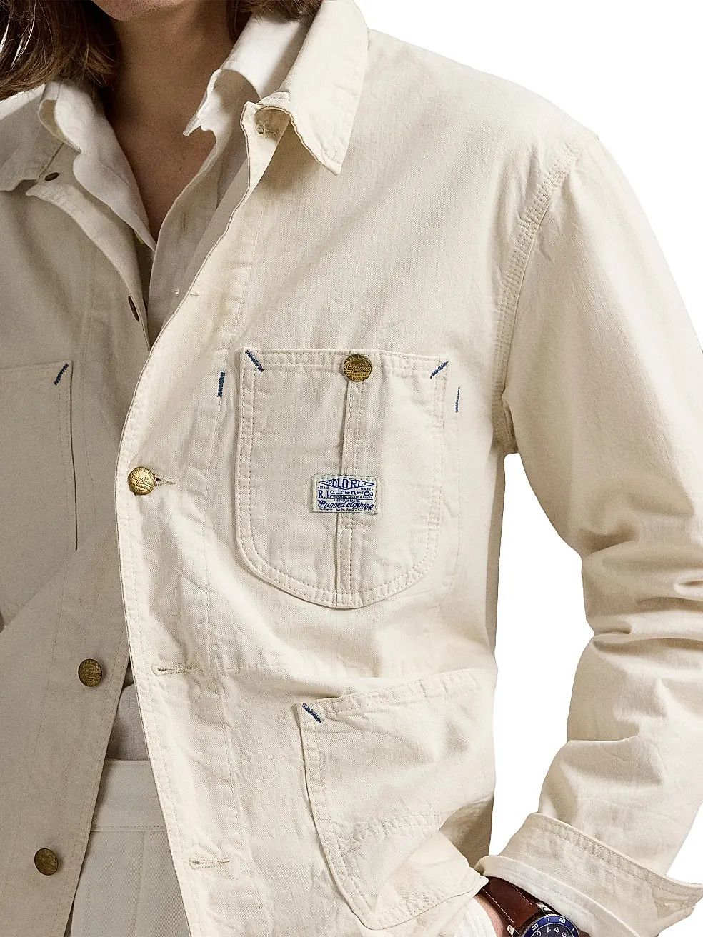 Polo Ralph Lauren 🔥 Polo Ralph Lauren® Cotton Drill Painter Chore Coat Size US XL / EU 56 / 4 - 4 Thumbnail