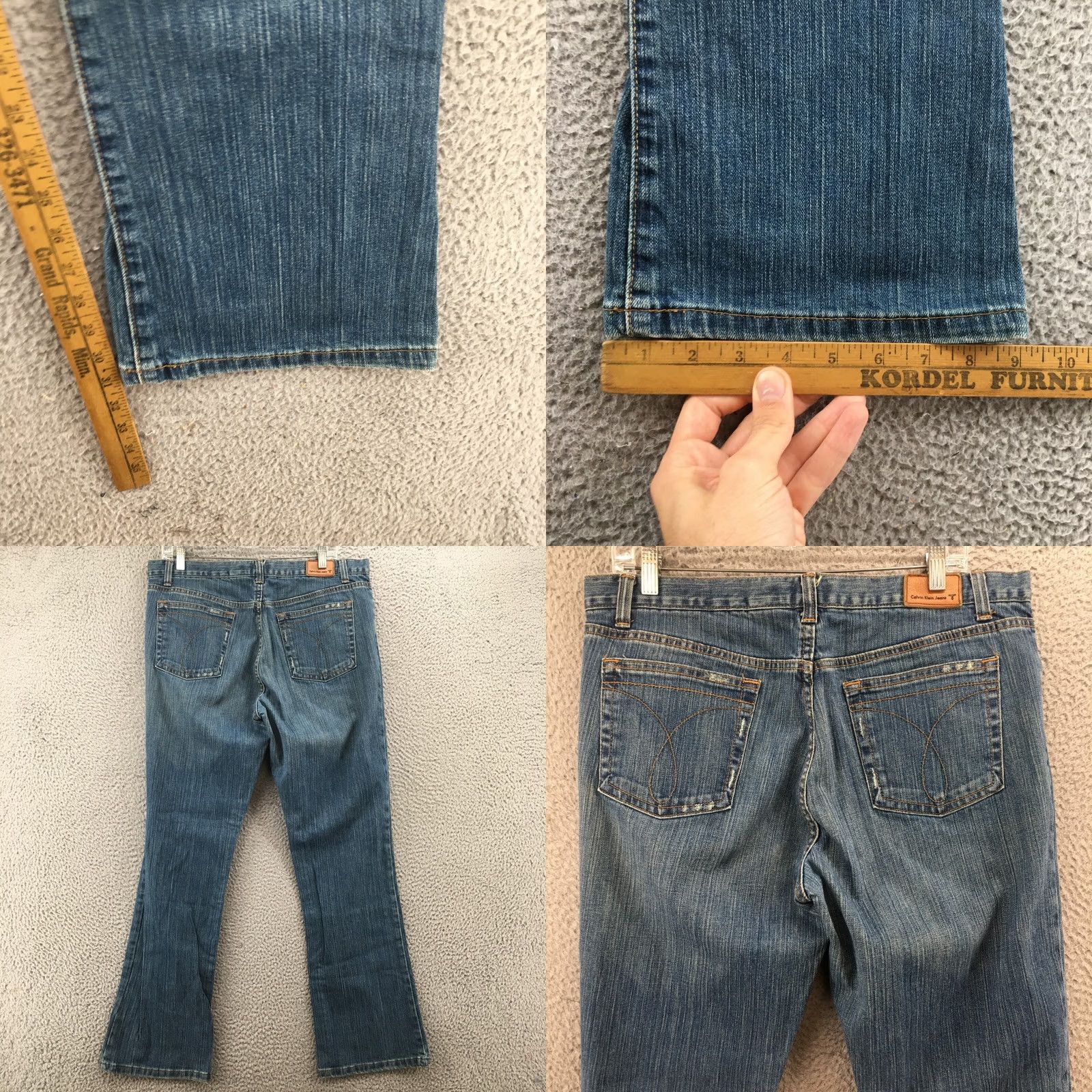 Calvin Klein Calvin Klein Jeans Straight Leg Womens 16 Blue Denim High Rise 36x31 Size 38" / US 16 / IT 52 - 8 Thumbnail