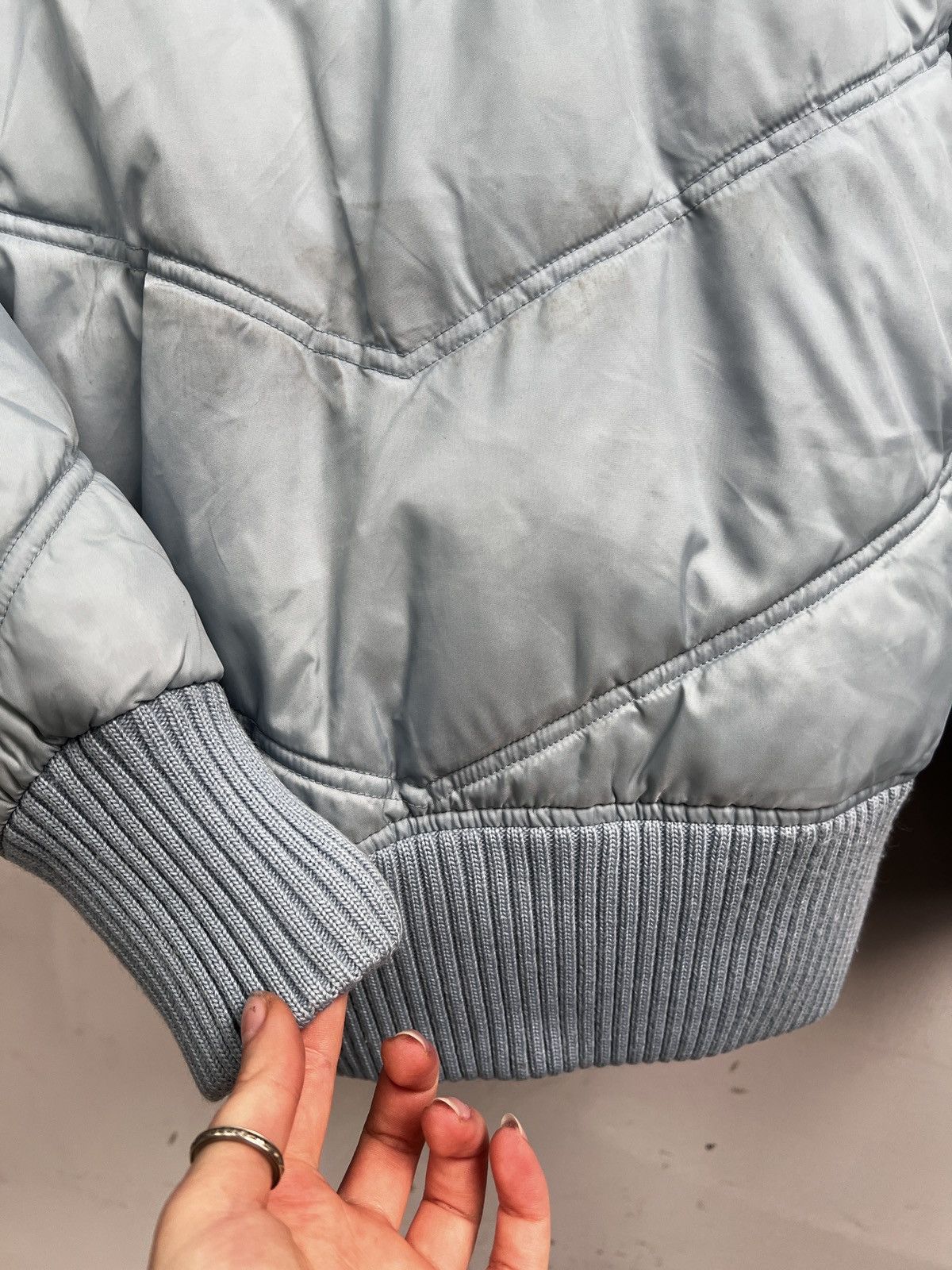 Hysteric Glamour Cropped bomber Jacket Blue Fur hood Ifsixwasnine style Y2K Size US M / EU 48-50 / 2 - 8 Thumbnail