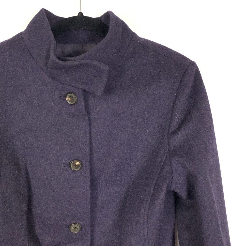 Brooks Brothers 10 Wool Alpaca Peacoat Jacket Purple Preppy
