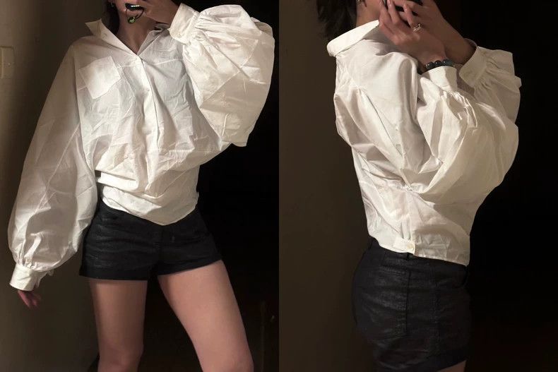 Junya Watanabe Junya Watanabe Puff Sleeve Court Blouse Size M / US 6-8 / IT 42-44 - 1 Thumbnail