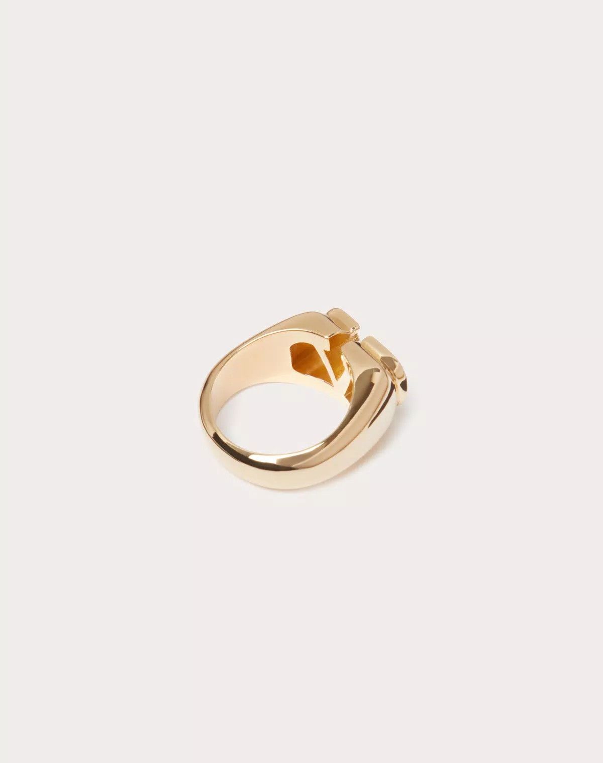 Valentino oc11z0625 Size: 22/Vlogo Signature Metal Ring in Golden Size ONE SIZE - 4 Thumbnail