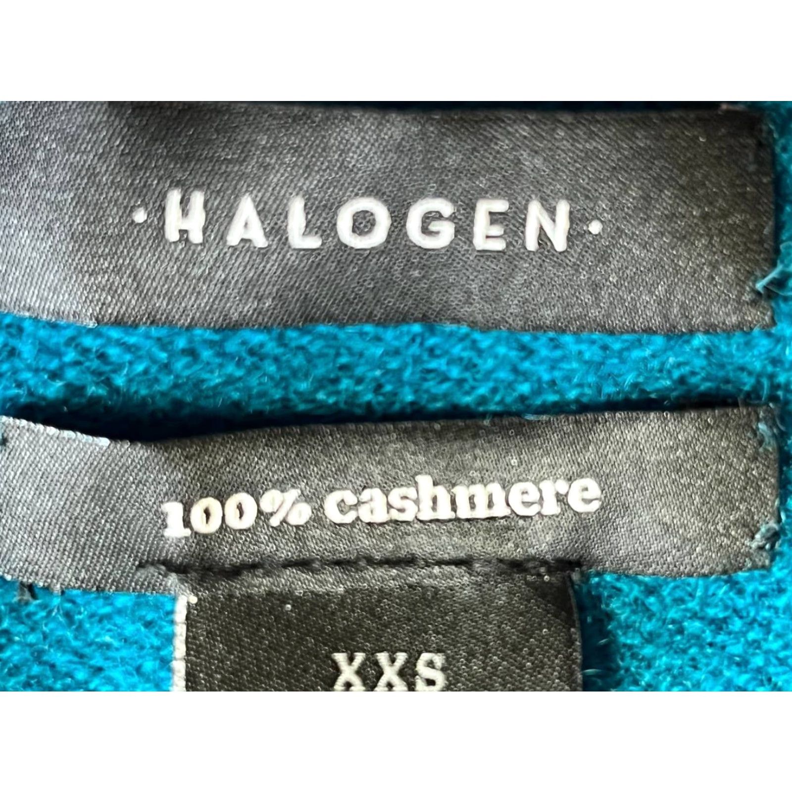 Vintage Halogen Blue 100% Cashmere V-Neck Women XS Pullover Sweater Size XS / US 0-2 / IT 36-38 - 6 Thumbnail