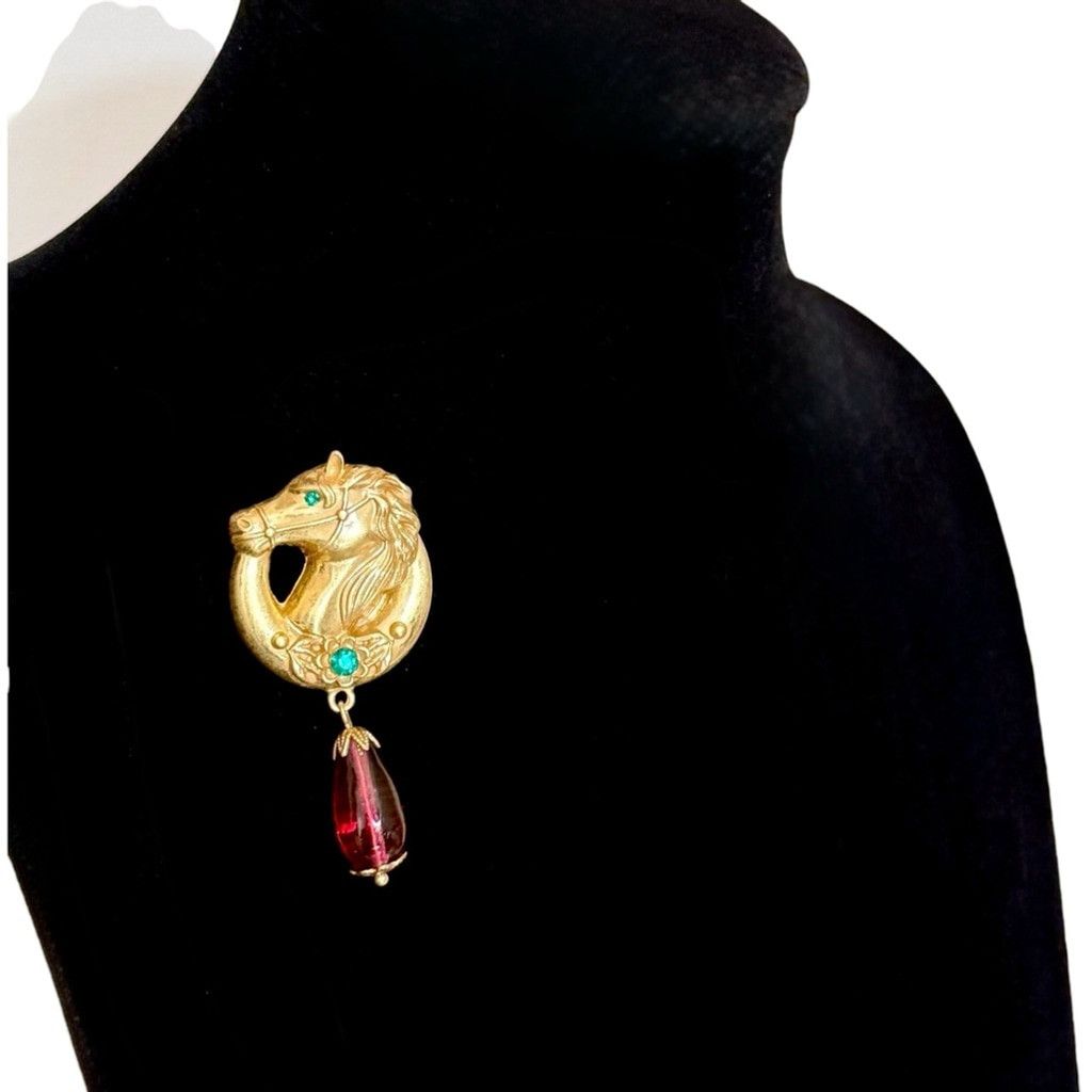 Neiman Marcus NEIMAN MARCUS | Vintage-Style Lion Head Brooch | Gold Tone R Size ONE SIZE - 7 Thumbnail