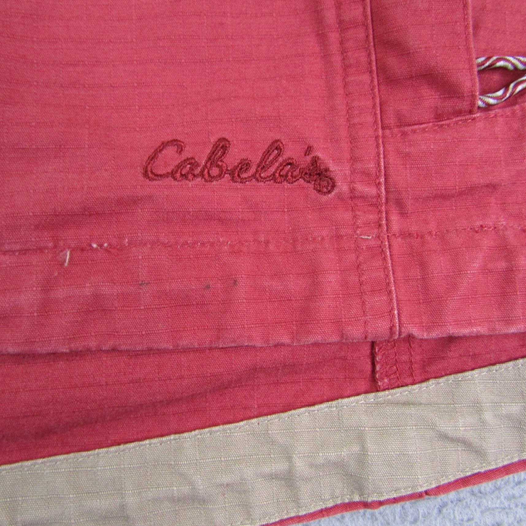 Vintage Cabela's Jacket Men's Large Hooded Full Zip Canvas Workwear Outdoors Coat Red Size L / US 10 / IT 46 - 2 Thumbnail