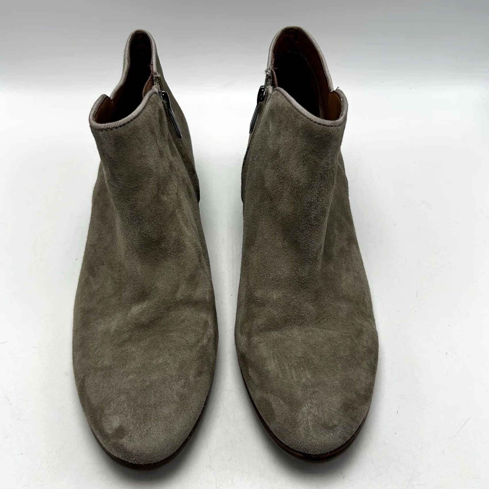 Sam Edelman Sam Edelman PIRRO Booties Womens 9.5 M Gray Suede Leather Ankle Boots Side Zip Size US 10 / IT 40 - 4 Thumbnail