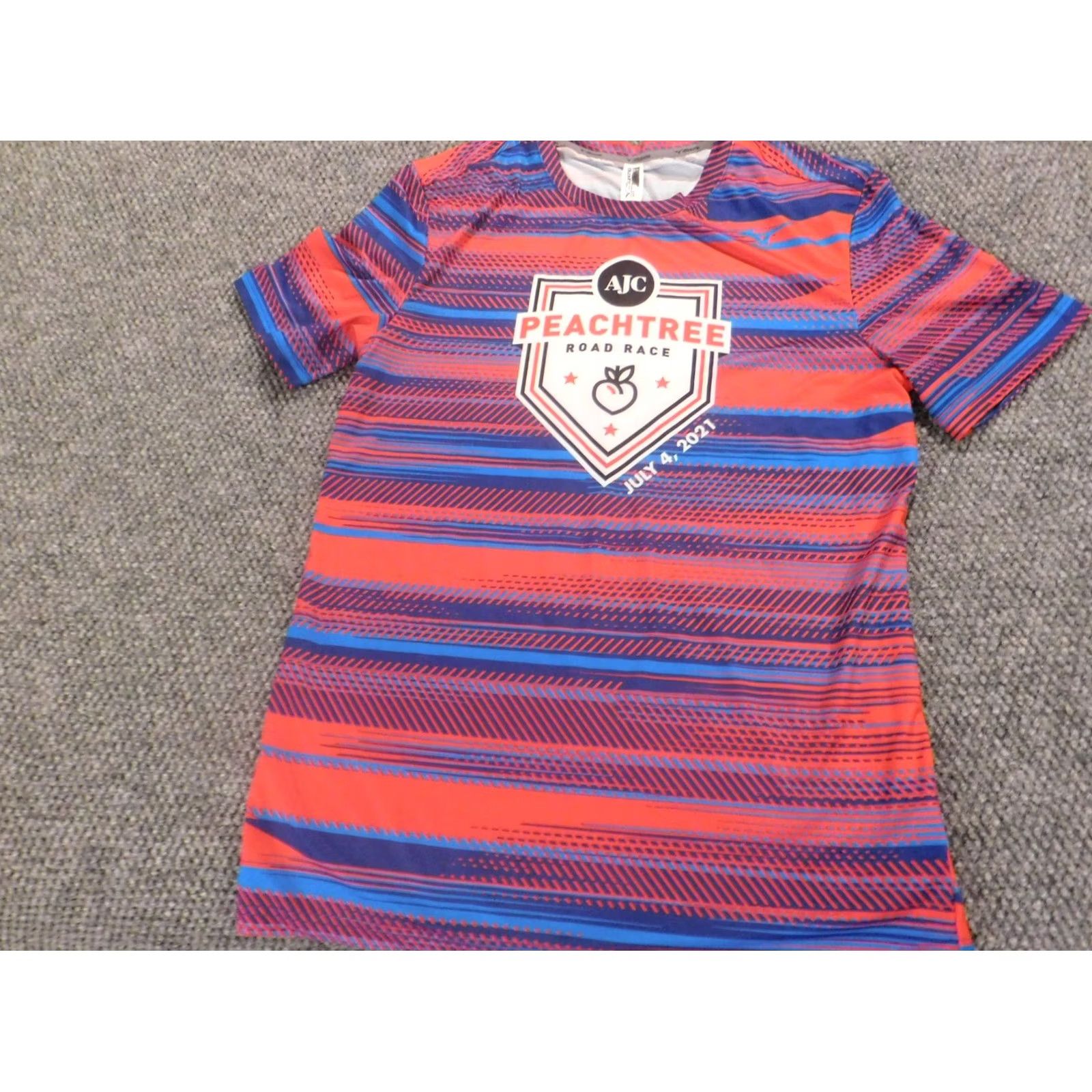 Mizuno Mizuno Shirt Mens S Purple Striped Crew Neck Short Sleeve Cotton Spandex Logo T-Shirt Vintage: No, USA Theme, Graphic Print, Stretch, Regular Fit Size US S / EU 44-46 / 1 - 3 Thumbnail