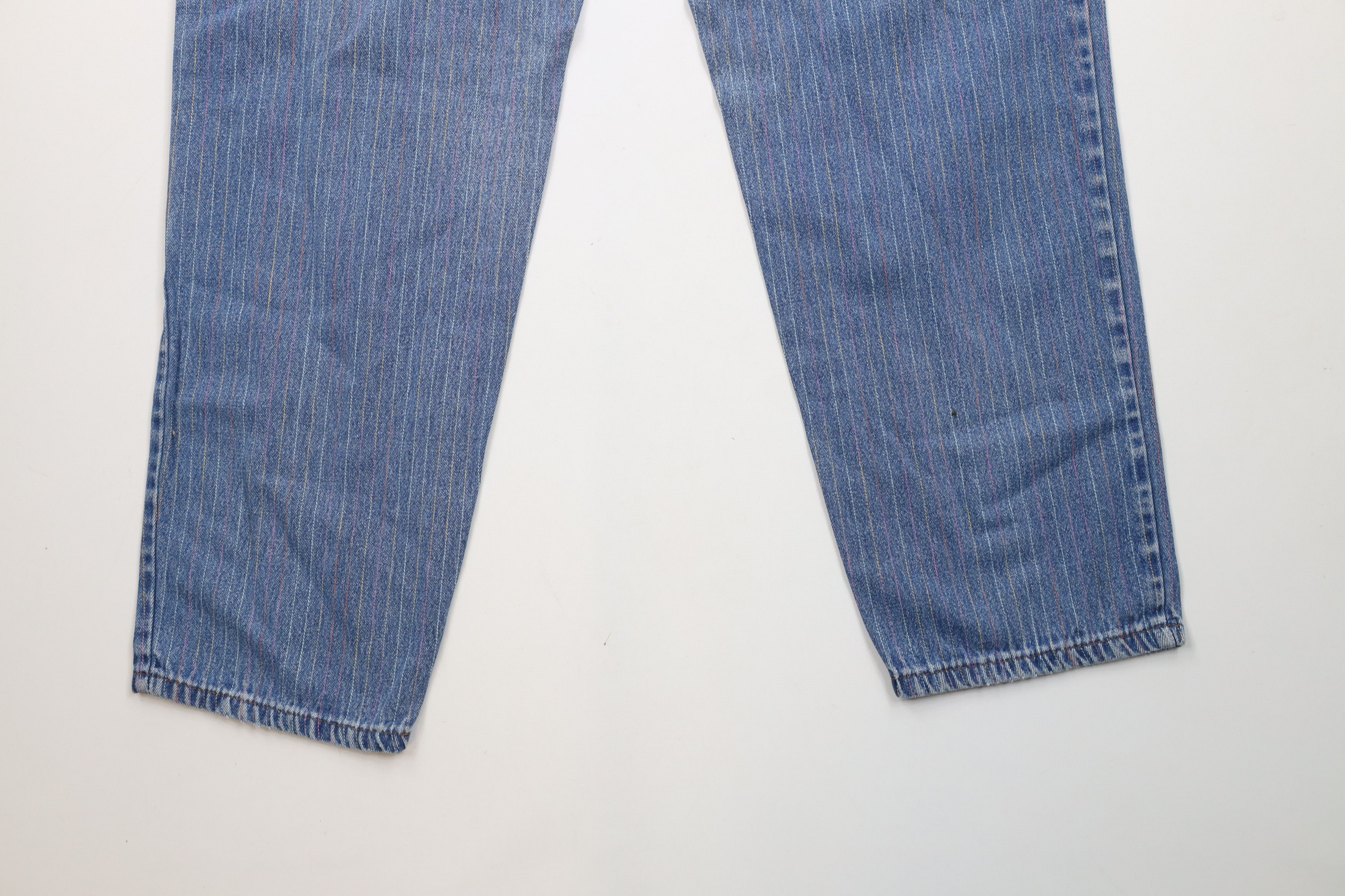 Vintage Vintage 90s Streetwear Rainbow Striped Tapered Jeans USA Size 38" / US 16 / IT 52 - 14 Thumbnail