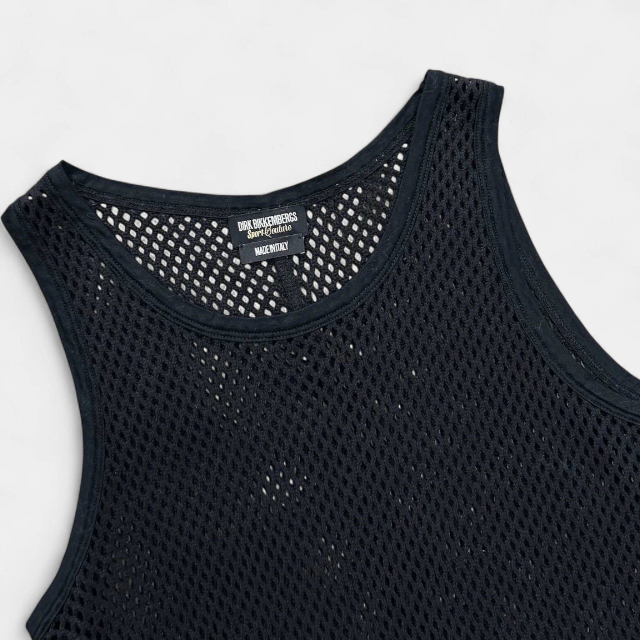Dirk Bikkembergs Dirk Bikkembergs Sport Couture Black Mesh Tank Top Size US M / EU 48-50 / 2 - 2 Thumbnail