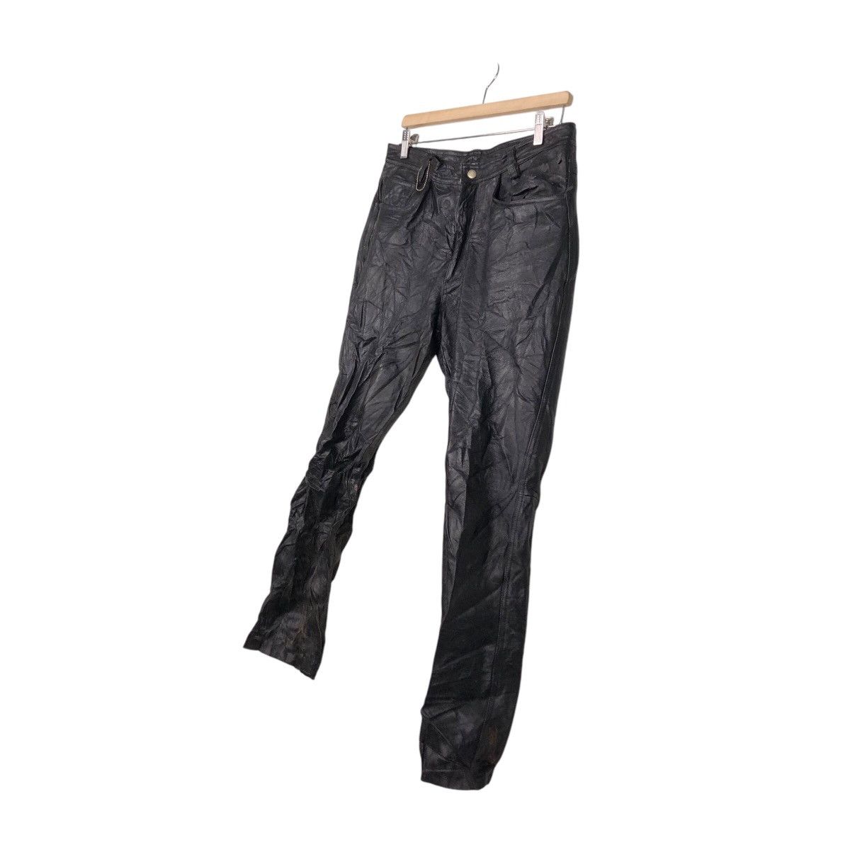 Japanese Brand Vintage Genuine Leather Pants Union Made C'emen IsseyMiyake Size US 34 / EU 50 - 3 Thumbnail