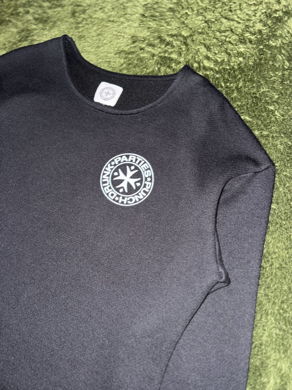 Japanese Brand [1] Punch Drunk Parties Logo Print Terry Long Sleeve Black Size US XL / EU 56 / 4 - 2 Thumbnail
