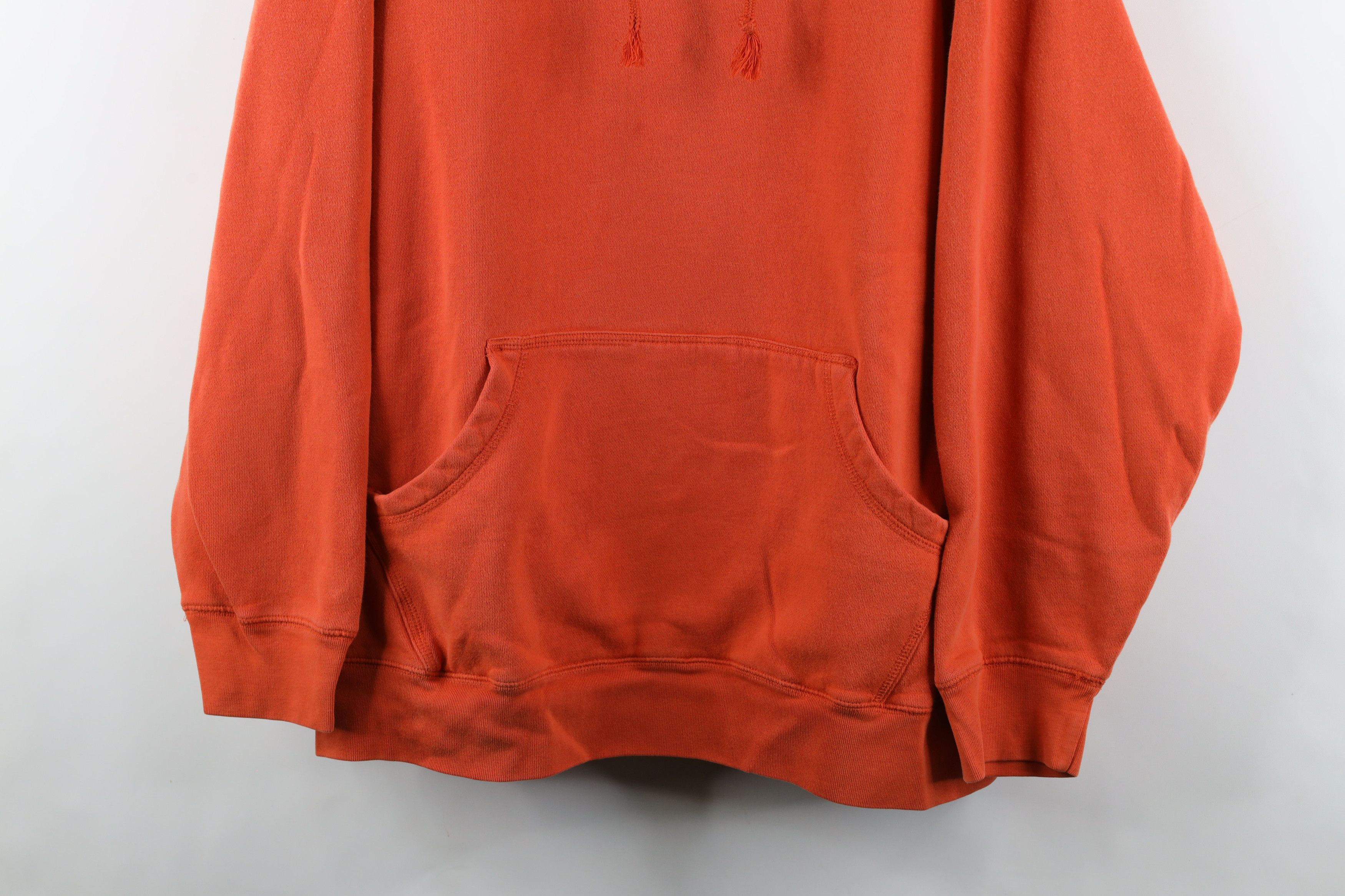 Vintage Vintage 90s Streetwear Heavyweight Hoodie Sweatshirt Orange Size US XL / EU 56 / 4 - 3 Thumbnail