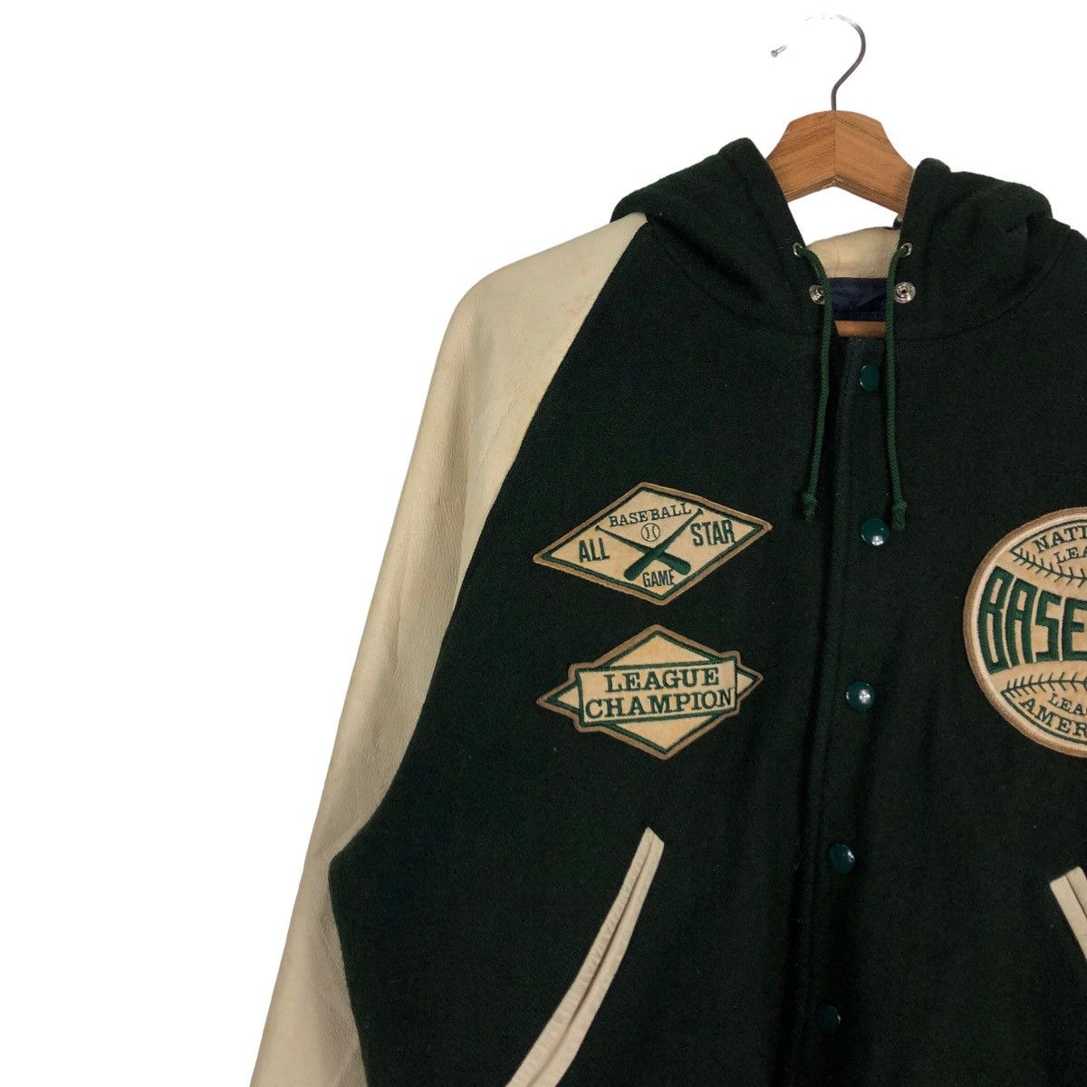 Japanese Brand 🔥Leather Jumper Stadium American National League Baseball Size US L / EU 52-54 / 3 - 7 Thumbnail