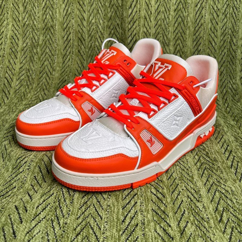 Louis Vuitton Louis Vuitton Orange Trainer Low-Top Sneakers -2508 Size US 8 / EU 41 - 1 Thumbnail