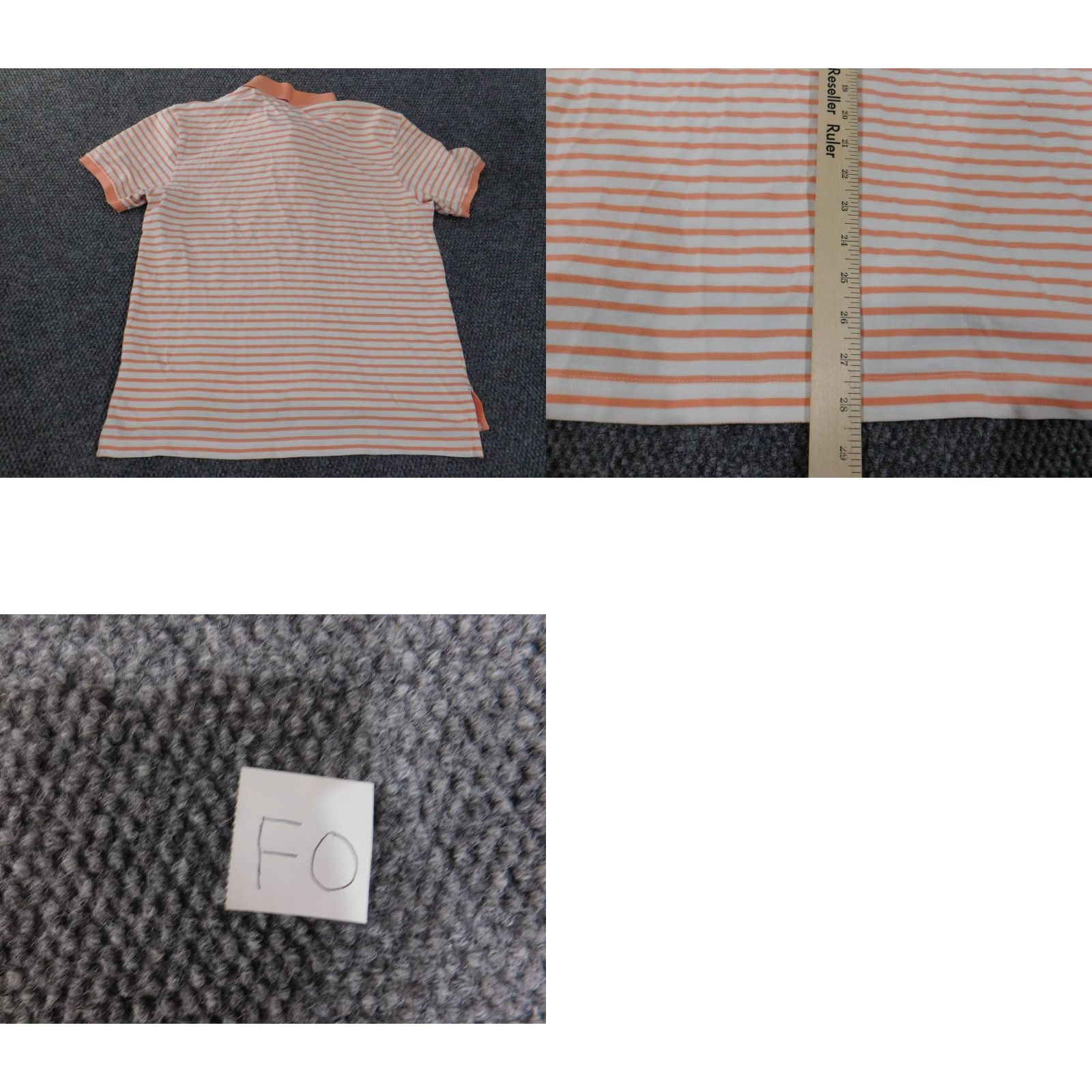Southern Tide Southern Tide Polo M Orange Men Striped Stretch Cotton Golf Classic Logo Shirt Size US M / EU 48-50 / 2 - 8 Thumbnail