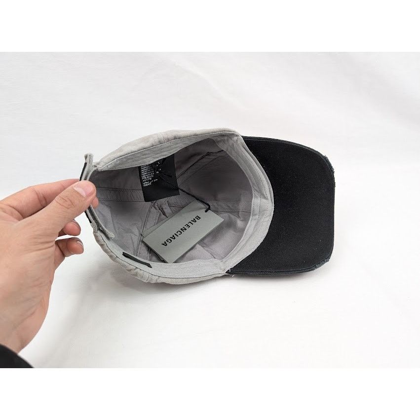 Balenciaga o1rshd1 Size: L / Cut Up Hat / Cap in Gray/Black Size ONE SIZE - 13 Thumbnail