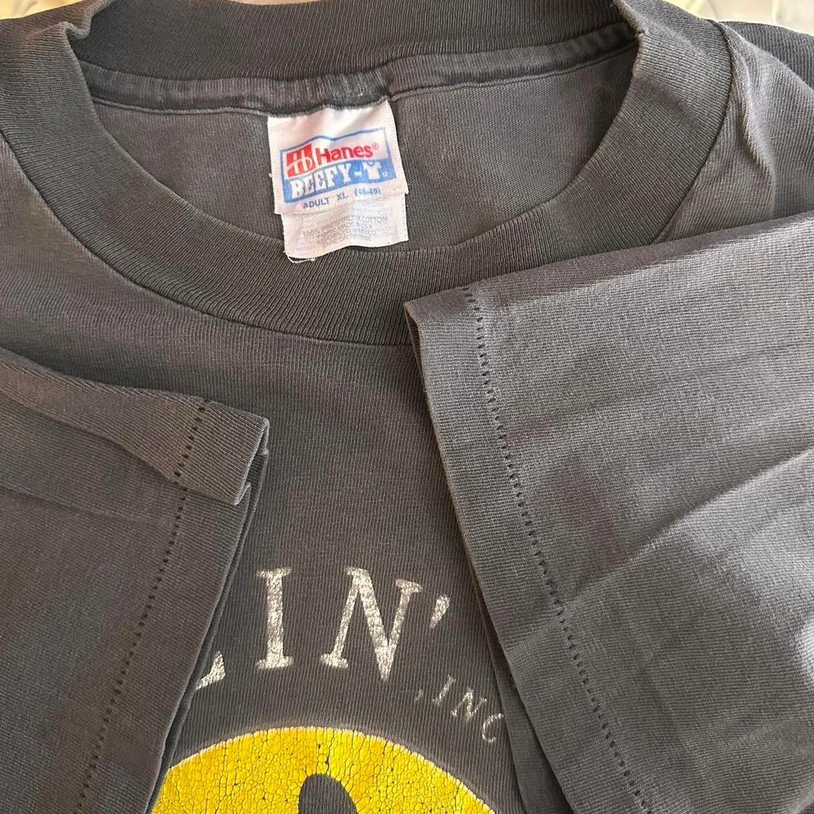 Hanes × Vintage Vintage 90s Wailin Inc Smiley Face Shirt Size US XL / EU 56 / 4 - 8 Thumbnail