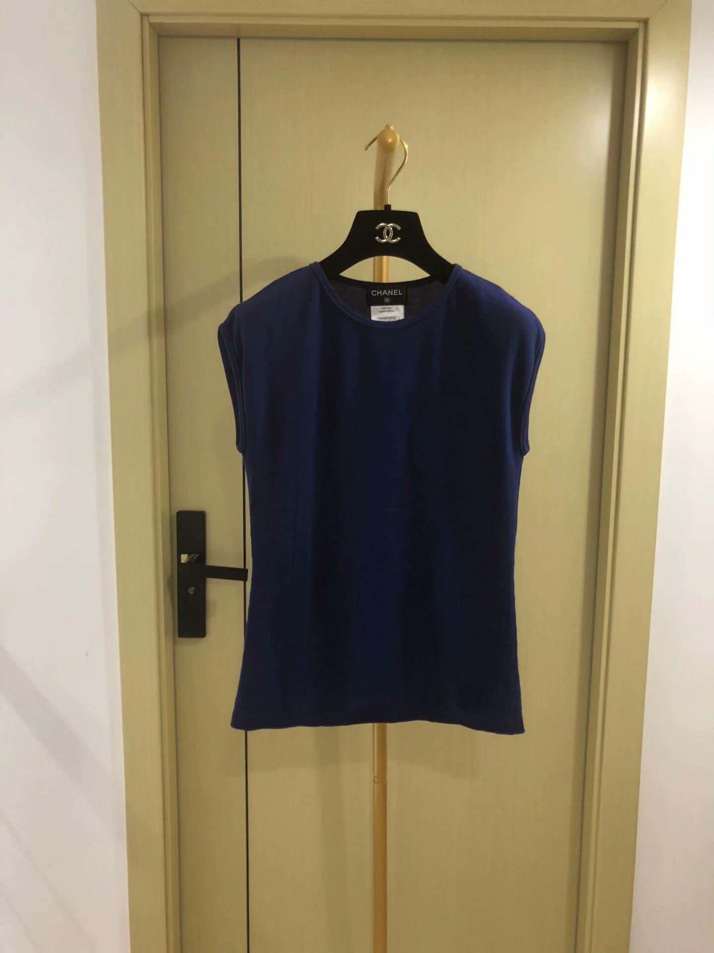 Chanel Blue Knitted Vest with Logo
