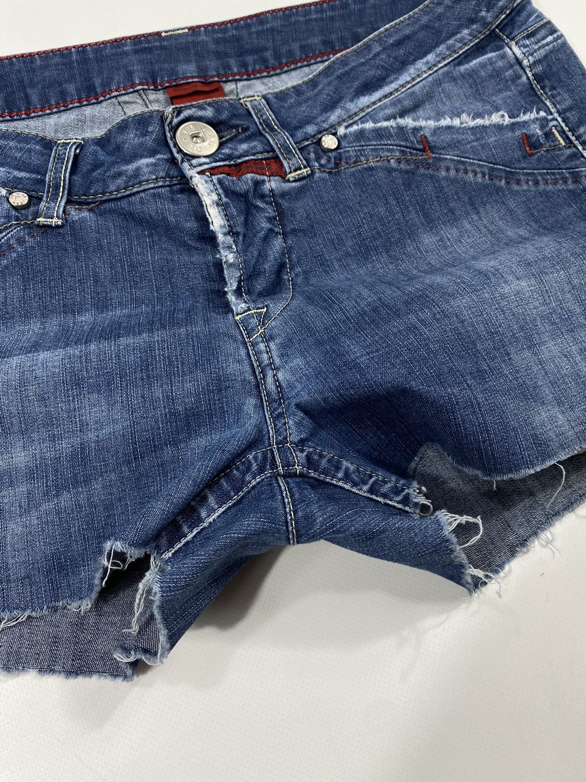 Marithe + Francois Girbaud LASTDROP🔥Y2K Le Jean De Marithe Francois Girbaud Mini Shorts Size 34" / US 12 / IT 48 - 8 Thumbnail