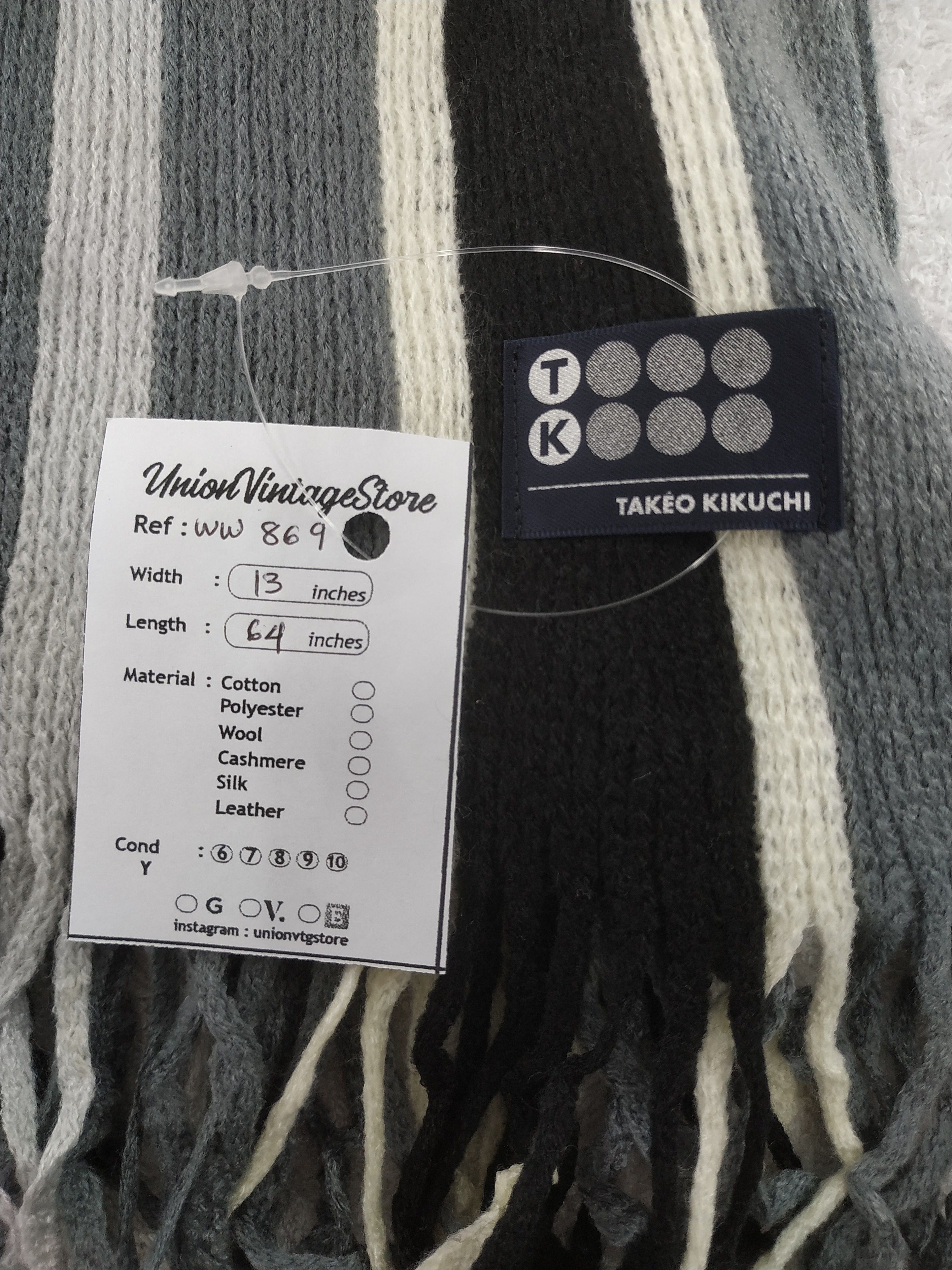Takeo Kikuchi × Vintage Takeo Kikuchi Scarf / Muffler / Neckwear - WW869A Size ONE SIZE - 4 Thumbnail